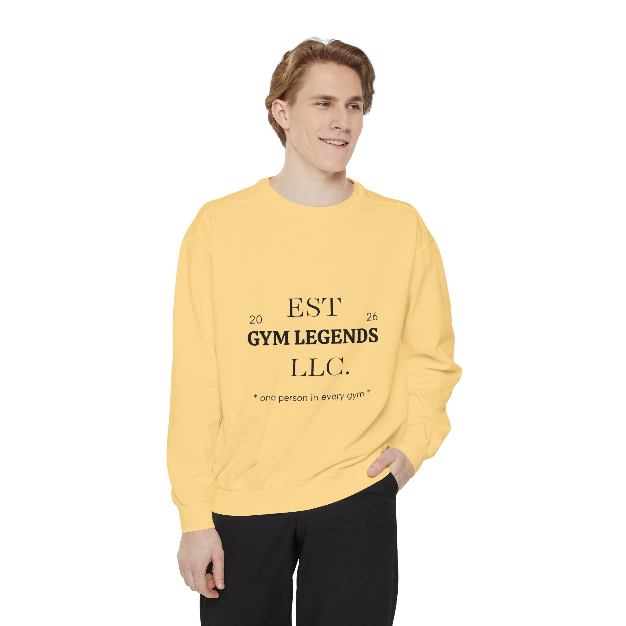 Gym Legends Sweatshirt — EST 2026 Vintage Athletic Crewneck