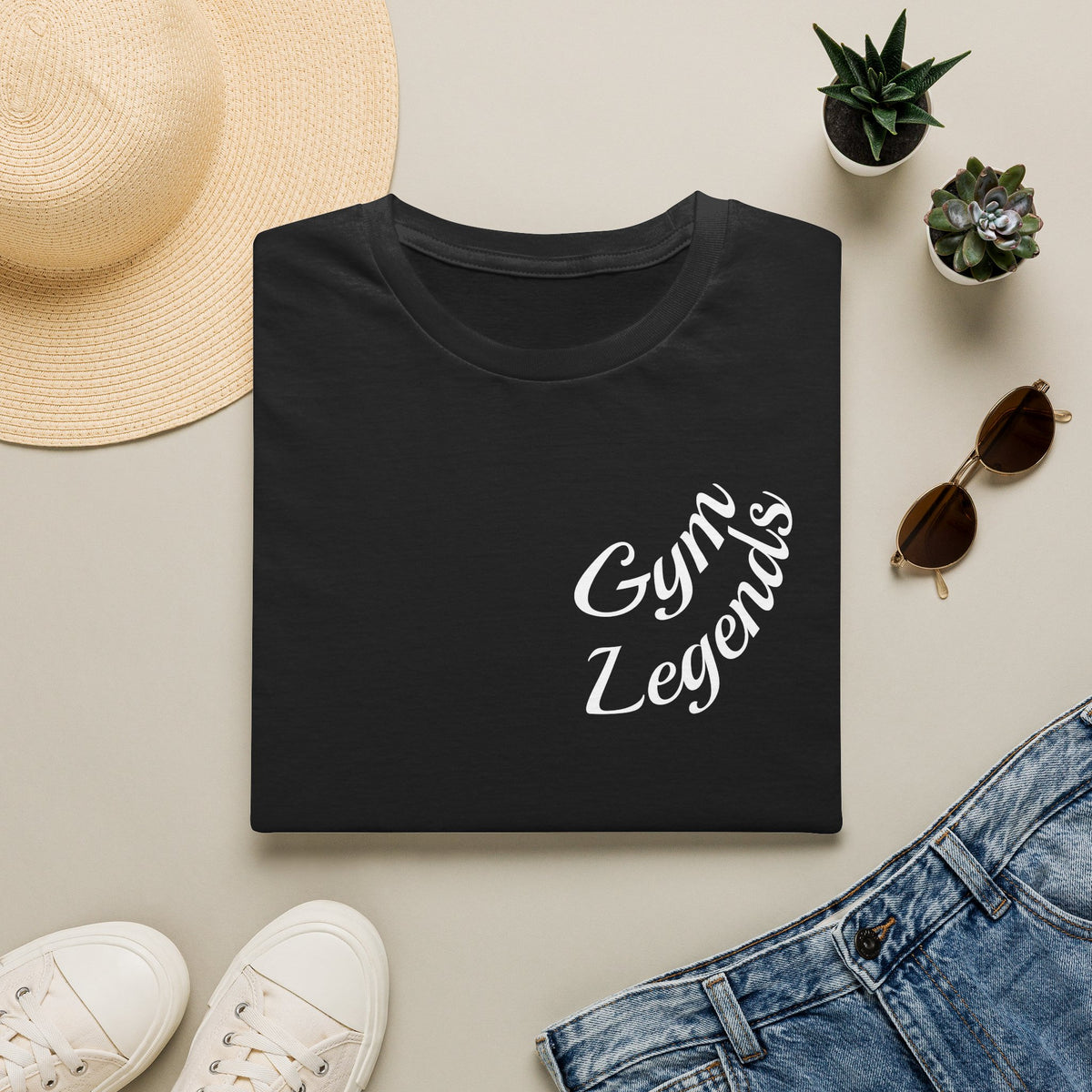Gym Legends T-Shirt — Minimal Script Fitness Tee