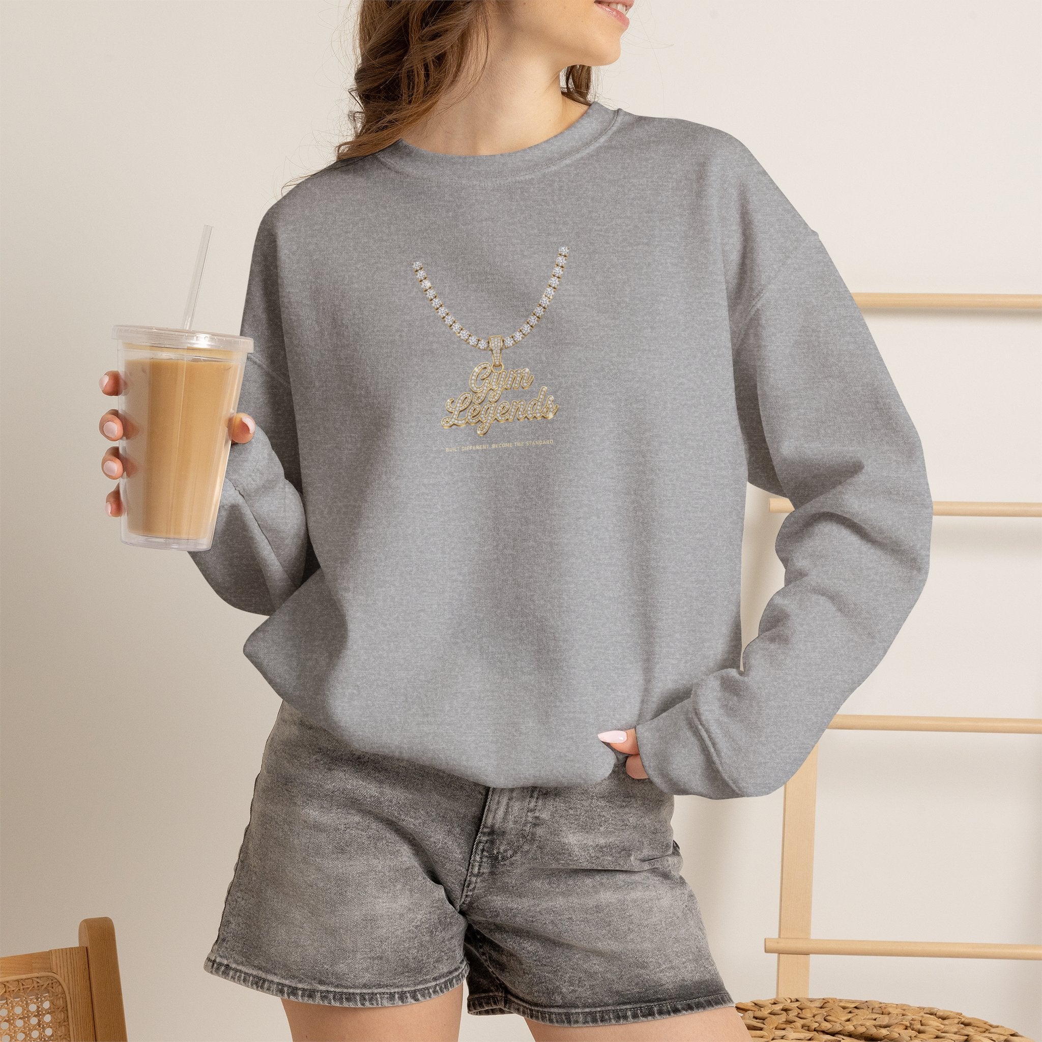 Gold Necklace 'Best Friends' Crewneck Sweatshirt