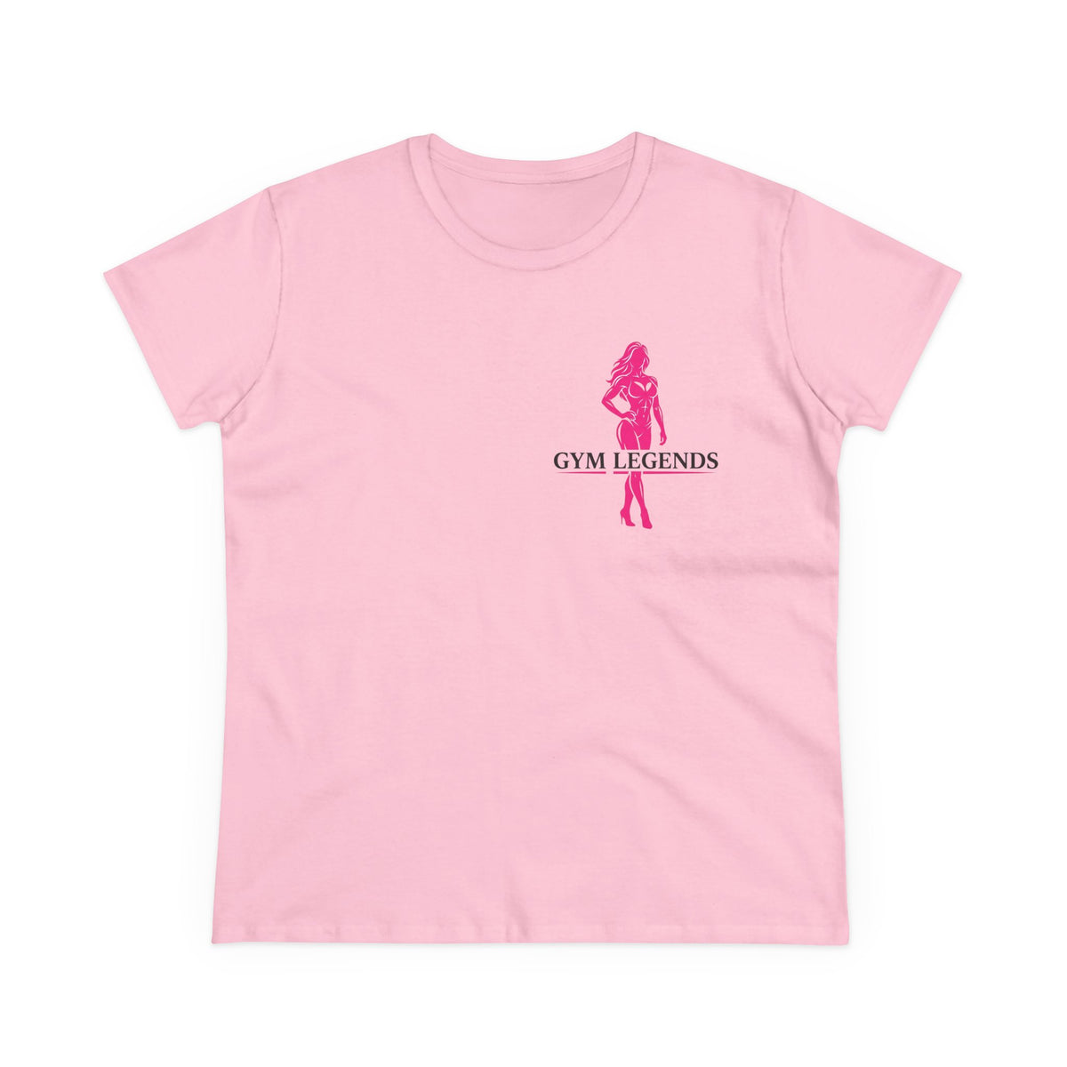 Gym Legends Women's Tee — Pink Silhouette Fitness Shirt