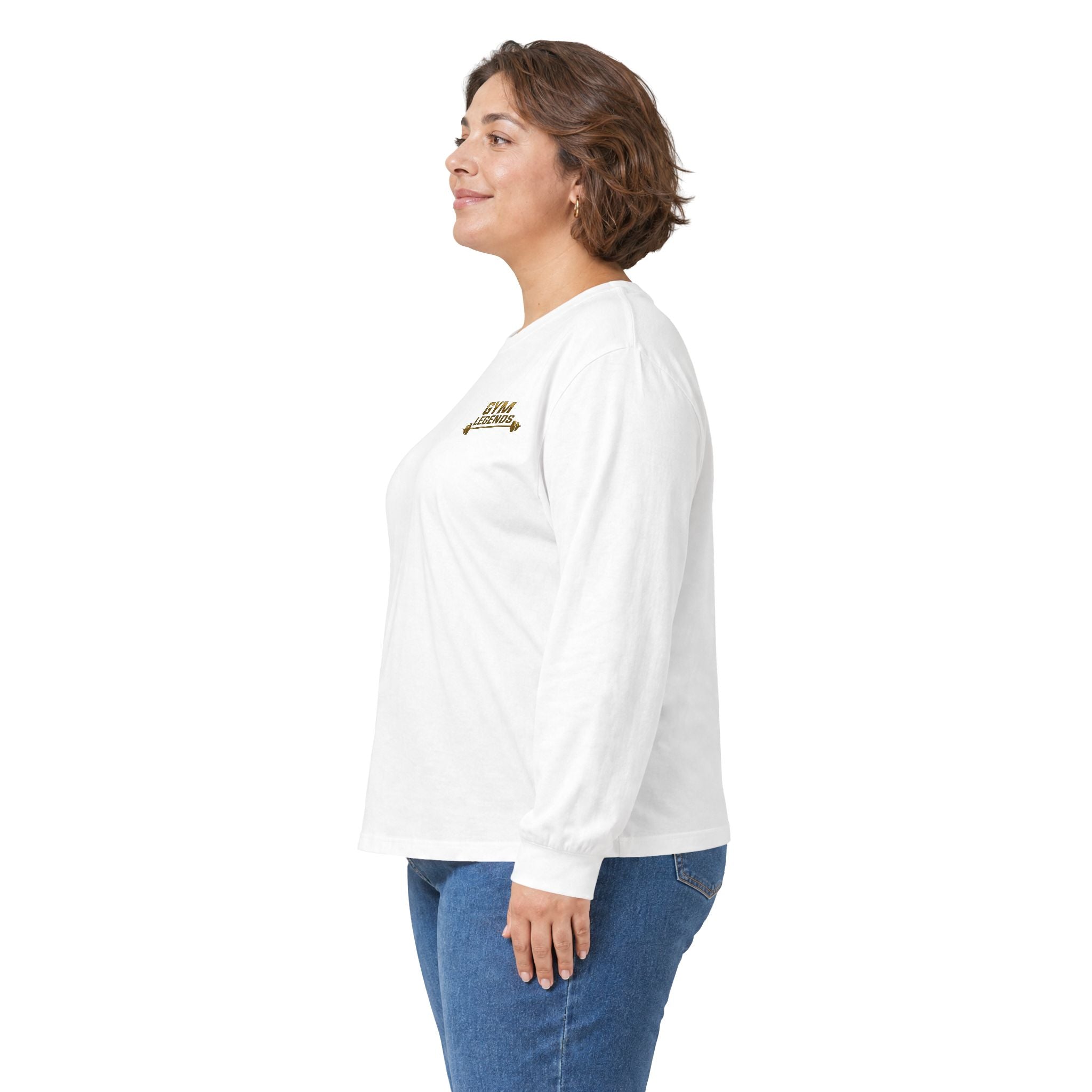 Gym Legends Long Sleeve Tee — Minimal Fitness Logo Shirt