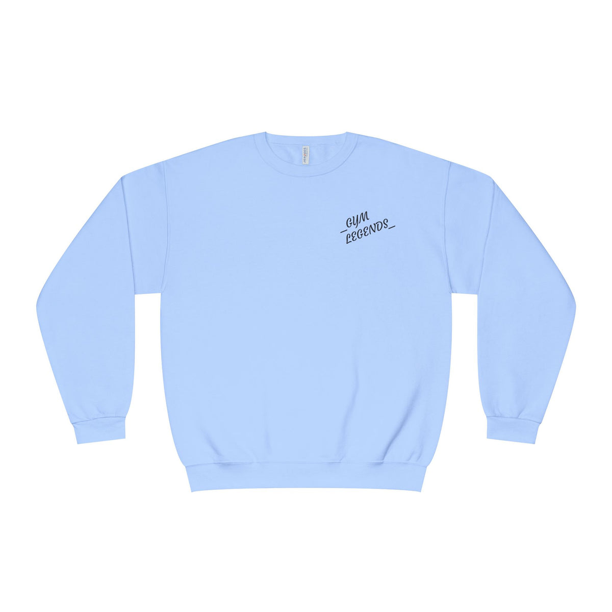 Gym Legends Crewneck Sweatshirt — "Gym, Legends" Motivational Fitness Pullover