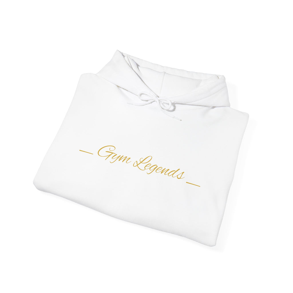 Gym Legend Hoodie — Minimal Gold Script Fitness Pullover