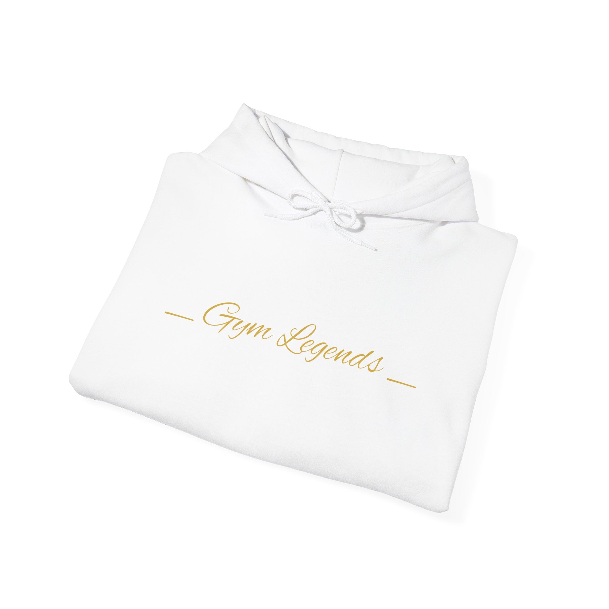 Gym Legend Hoodie — Minimal Gold Script Fitness Pullover