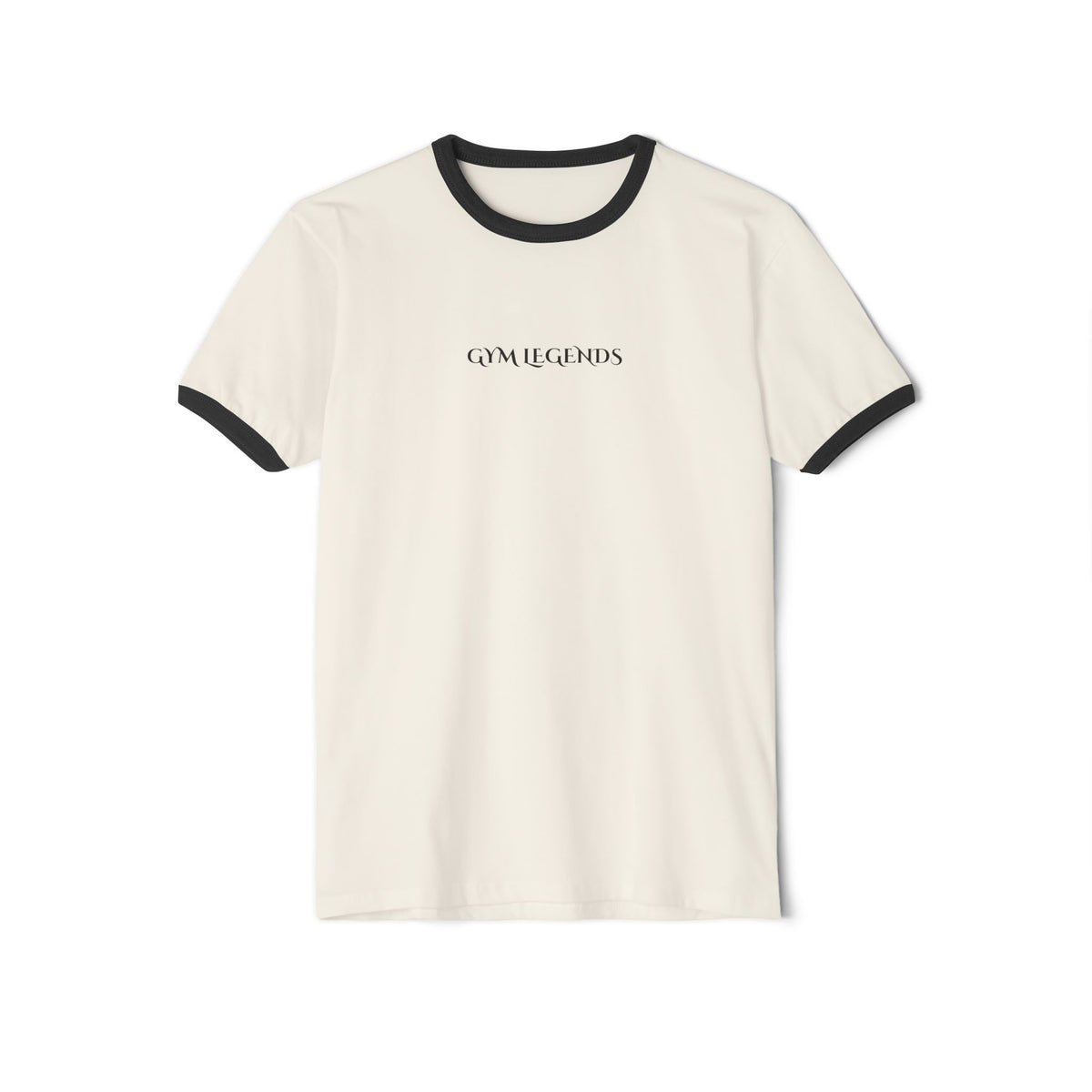 Ringer T-Shirt — "Gym Records" Minimal Retro Gym Tee