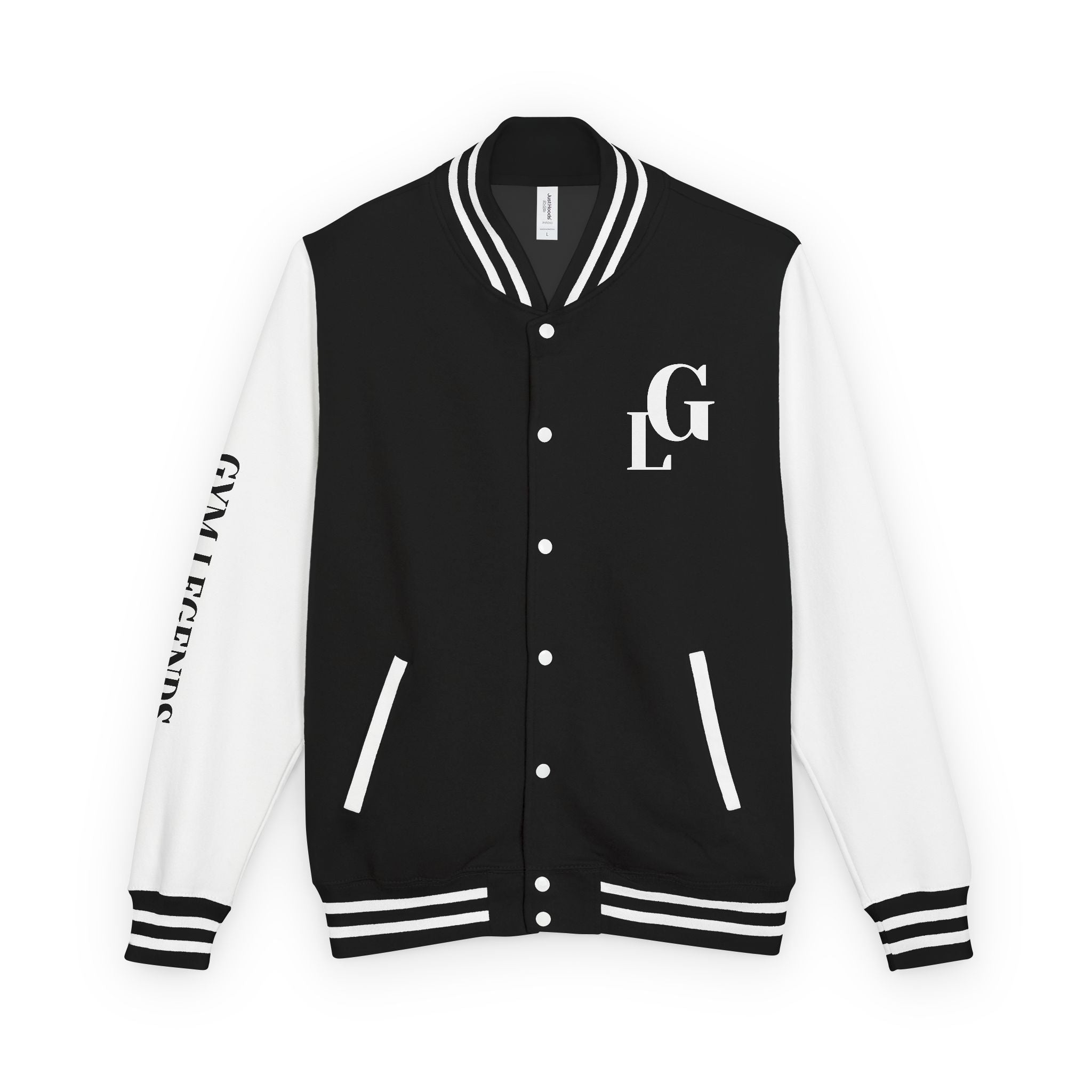 Letterman Jacket — Red & White "LG" Varsity Jacket with 'GVM LEGENDS' Sleeve