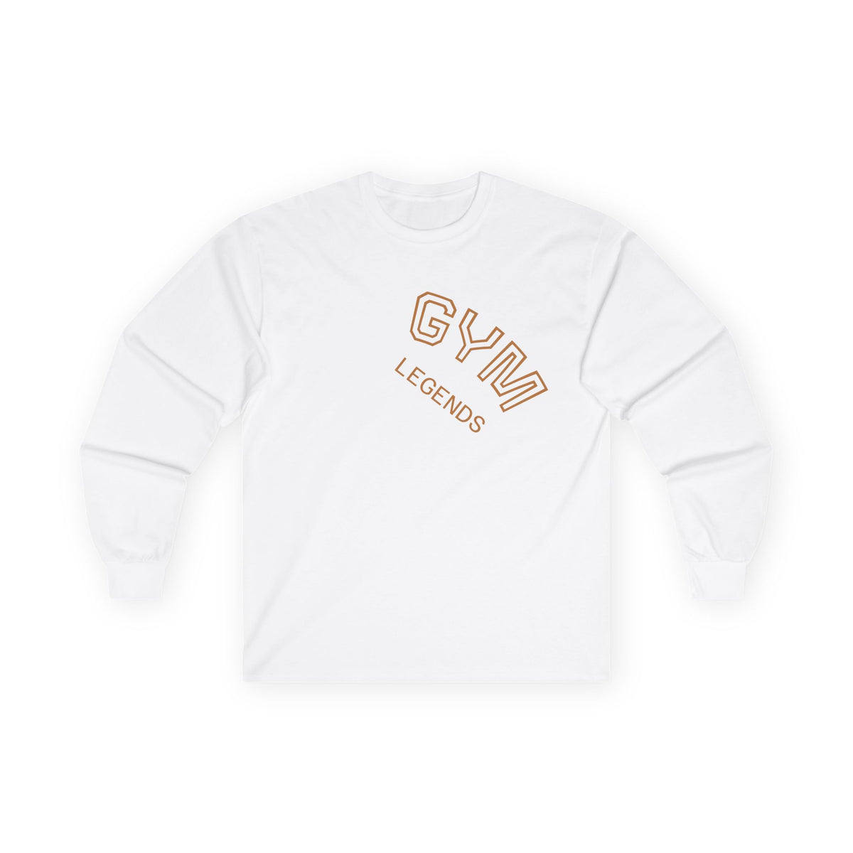 Gym Legends Long Sleeve Tee — Retro Arched 'GYM' Design