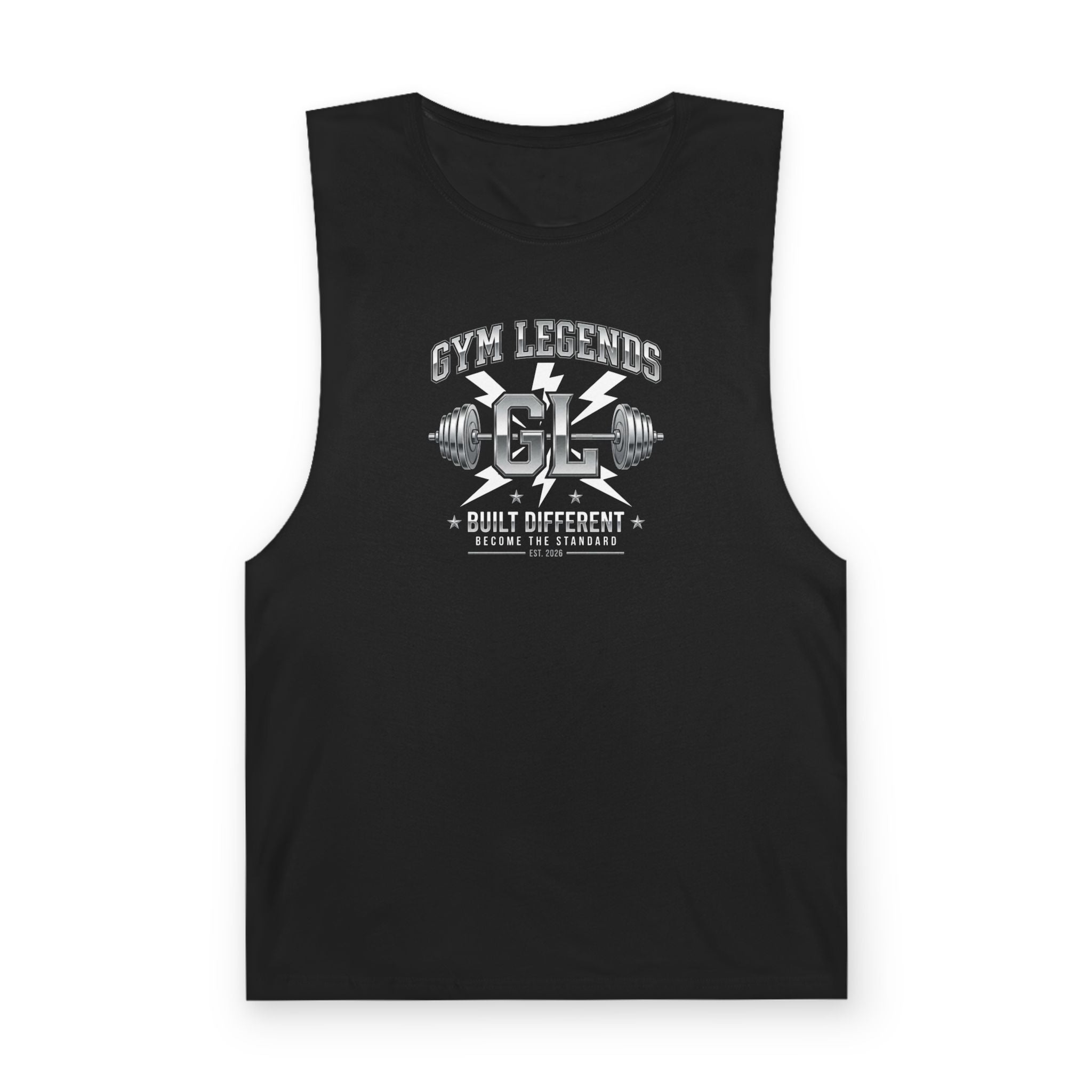Gym Legends Tank — Built Different Weightlifting Muscle Workout Tank