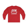 Gym Legends Long Sleeve Tee — Athletic Workout Shirt with Barbell Graphic