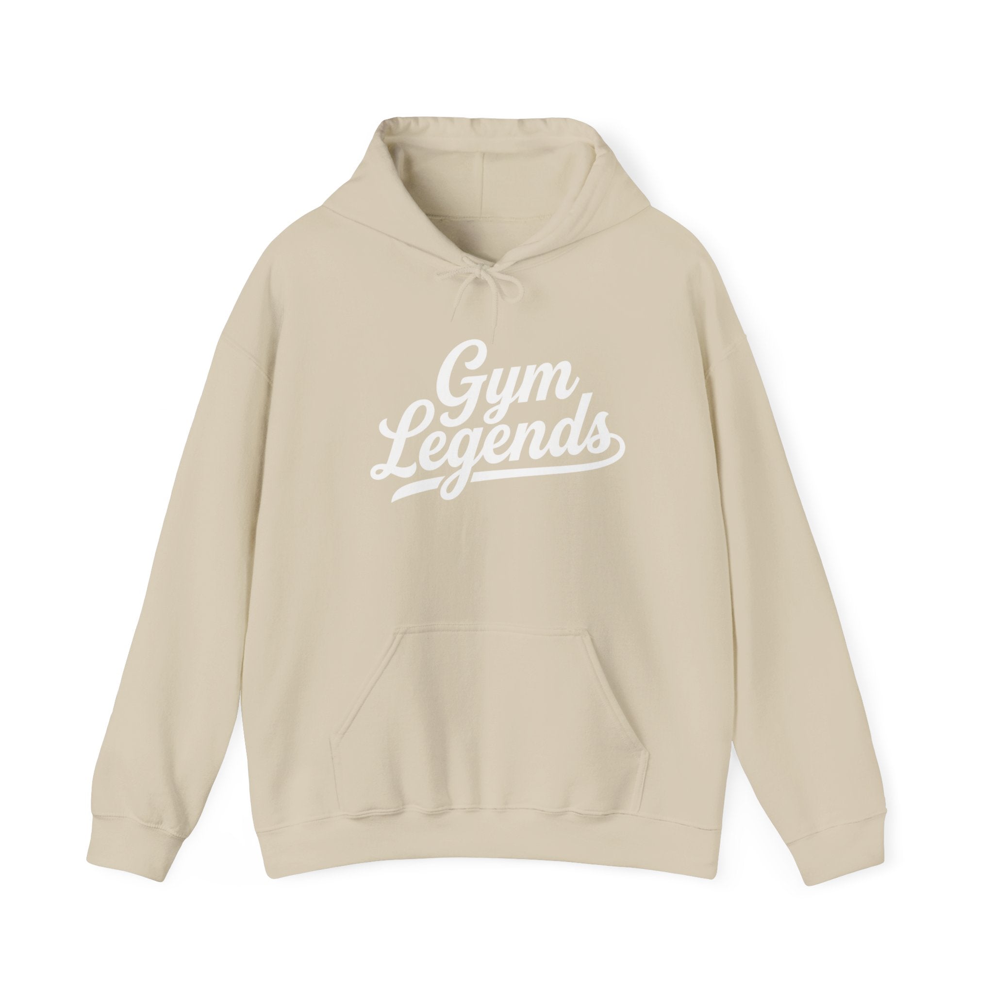 Gym Legends Hoodie — Retro Script Fitness Sweatshirt