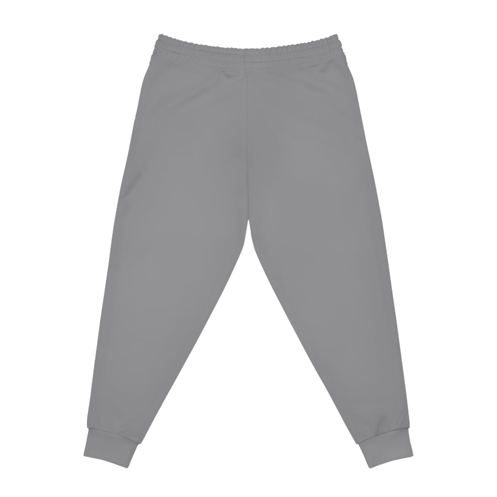 Athletic Joggers — Grey 'GYM LIFE' Vertical Logo Fitness Sweatpants