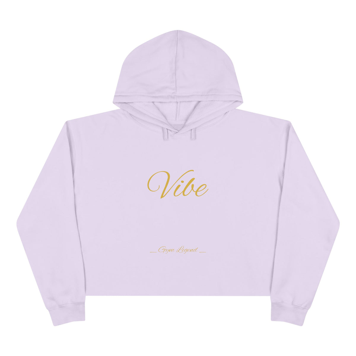 Vibe Cropped Hoodie — Minimal Gold Script Women's Crop Hoodie