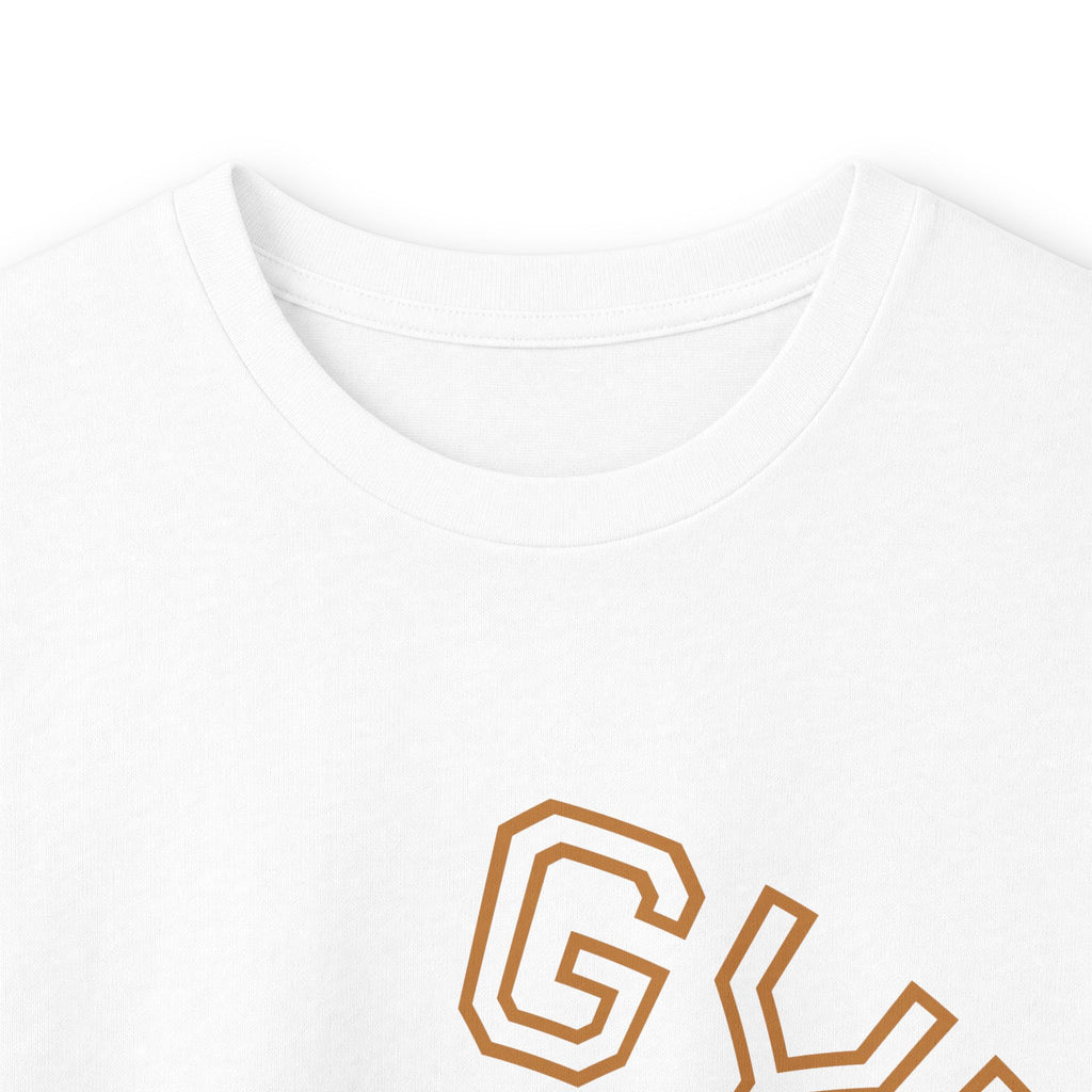 Gym Legends Long Sleeve Tee — Retro Arched 'GYM' Design