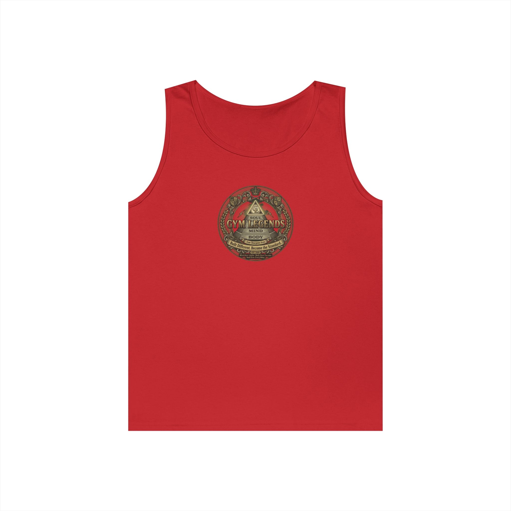 Vertical Script Tank Top — Minimalist 'Gym Legend' Fitness Tank