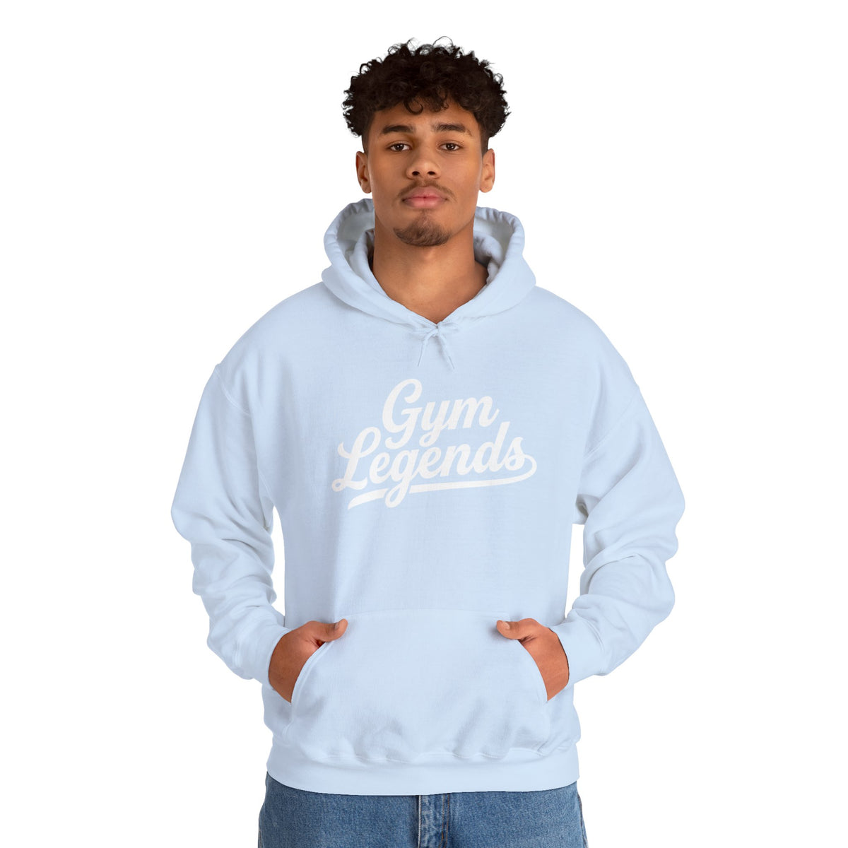 Gym Legends Hoodie — Retro Script Fitness Sweatshirt