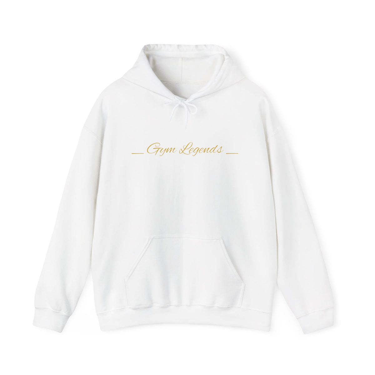 Gym Legend Hoodie — Minimal Gold Script Fitness Pullover