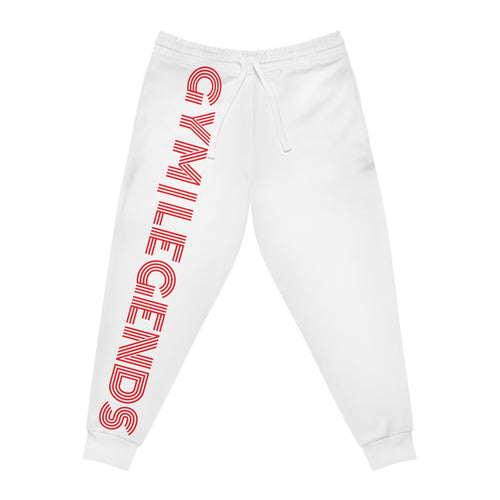 Copy of Copy of Copy of Athletic Joggers — Grey 'GYM LIFE' Vertical Logo Fitness Sweatpants