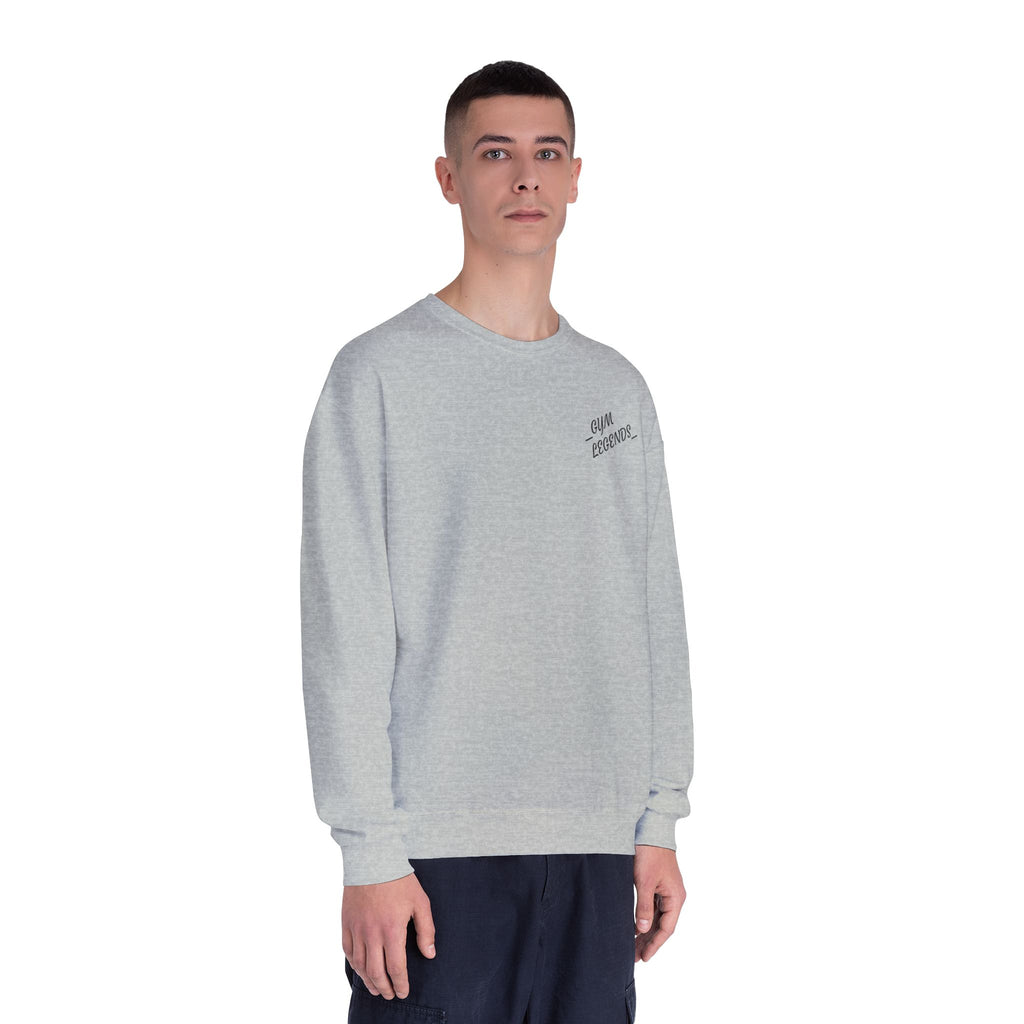 Gym Legends Crewneck Sweatshirt — "Gym, Legends" Motivational Fitness Pullover