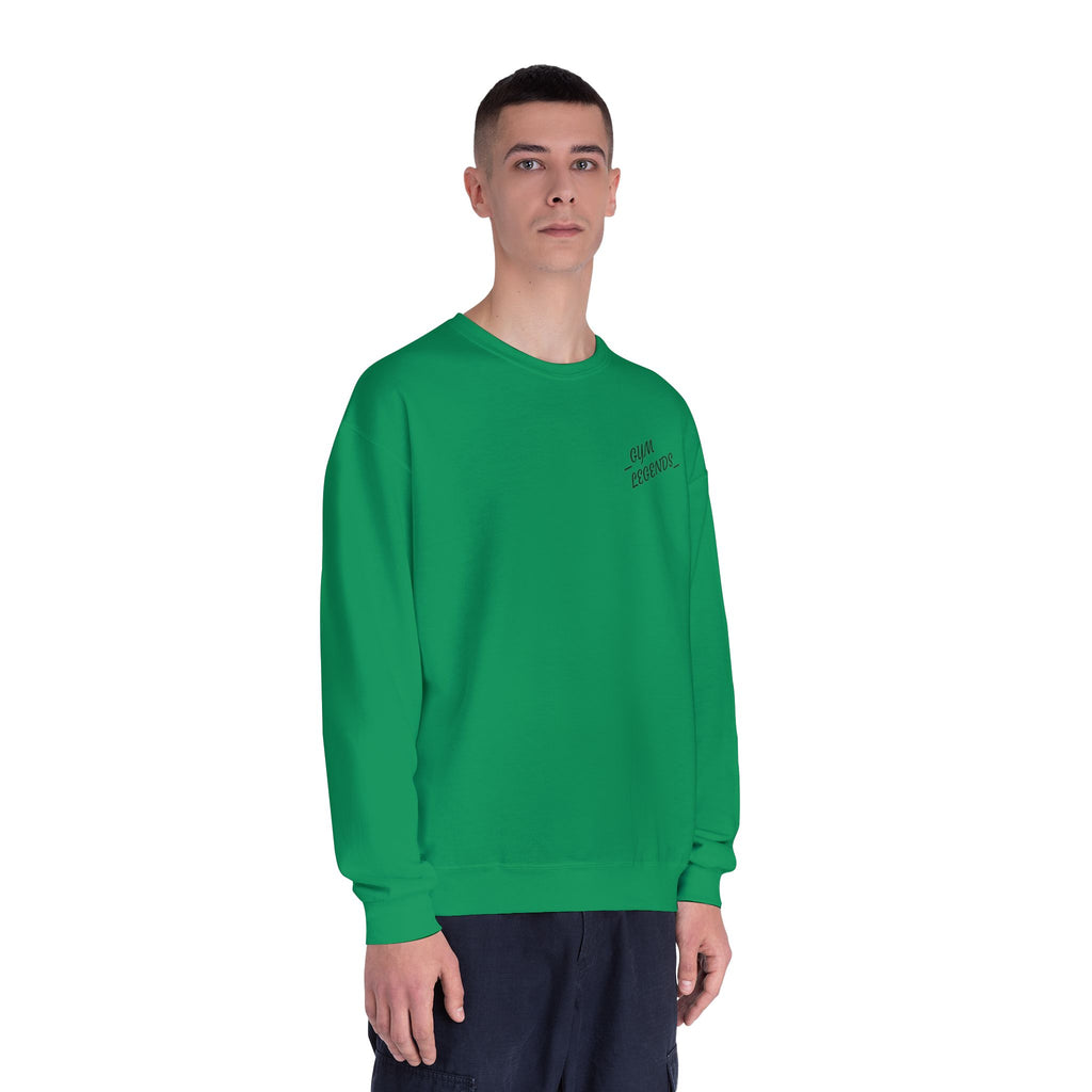Gym Legends Crewneck Sweatshirt — "Gym, Legends" Motivational Fitness Pullover