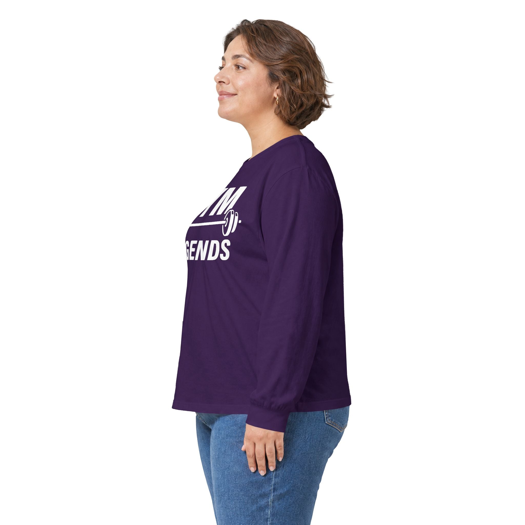 Gym Legends Long Sleeve Tee — Athletic Workout Shirt with Barbell Graphic