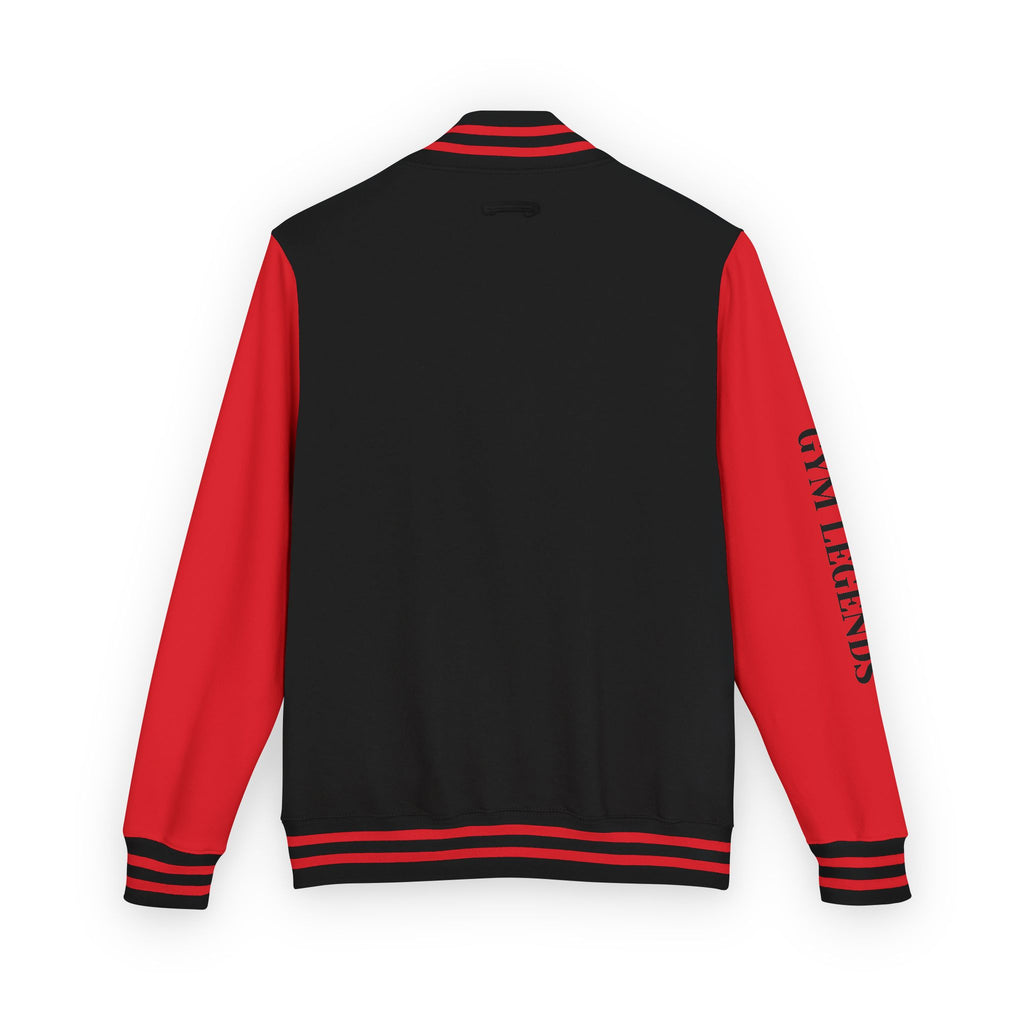 Letterman Jacket — Red & White "LG" Varsity Jacket with 'GVM LEGENDS' Sleeve