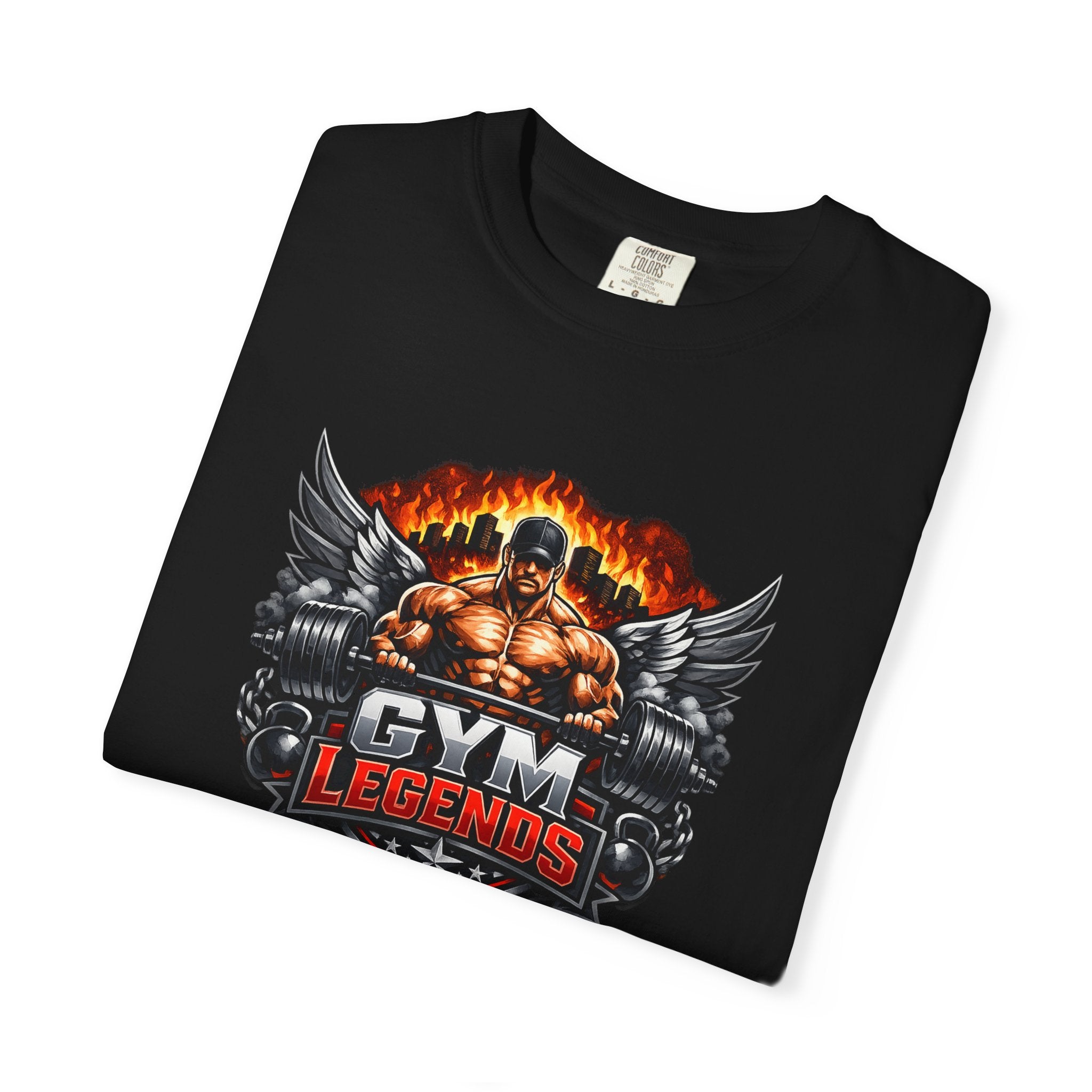 Gym Legends T-Shirt — Muscular Bodybuilder Graphic Tee
