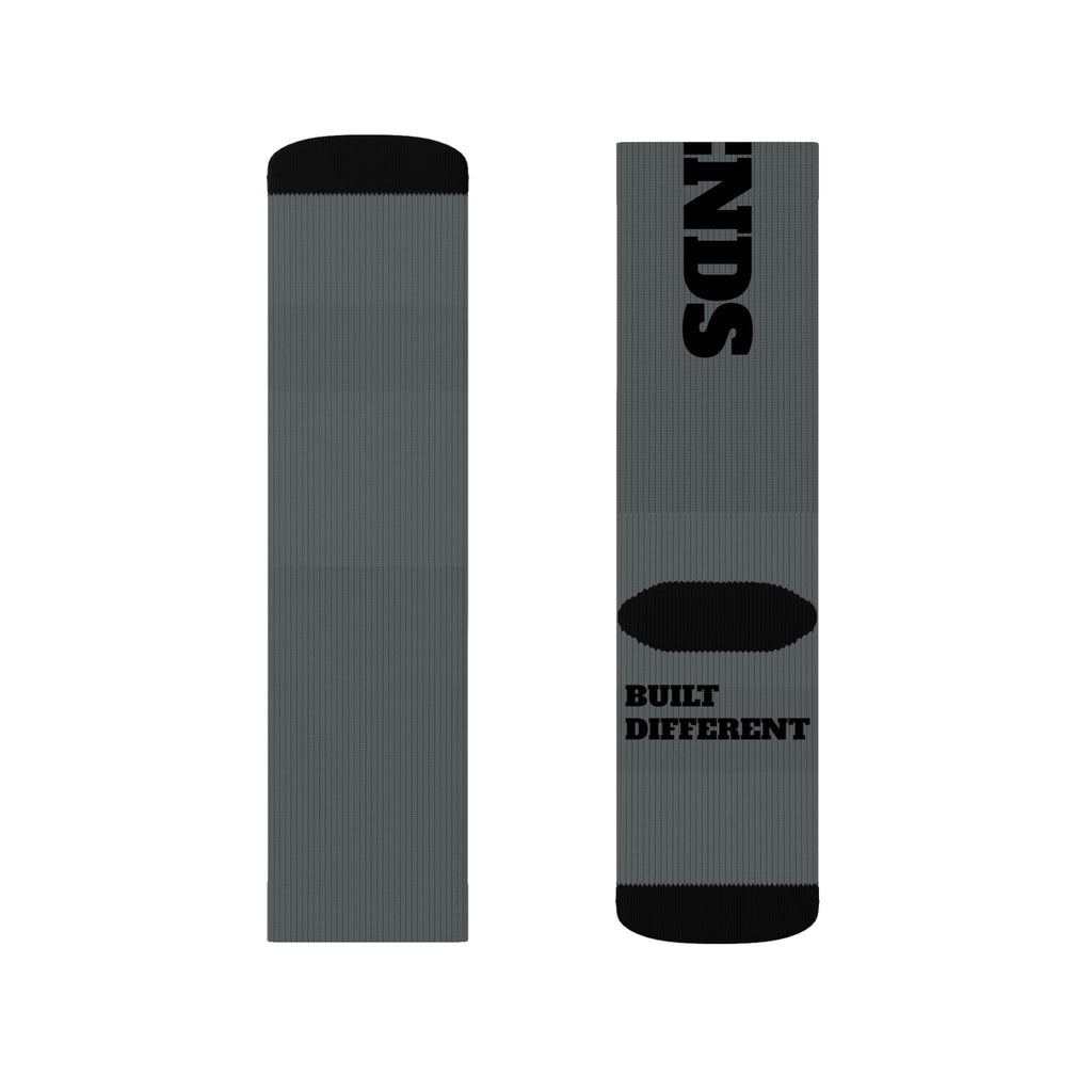 Gym Legends Sublimation Socks Grey standard — 'GYM' & 'LEGENDS' Athletic Crew Socks