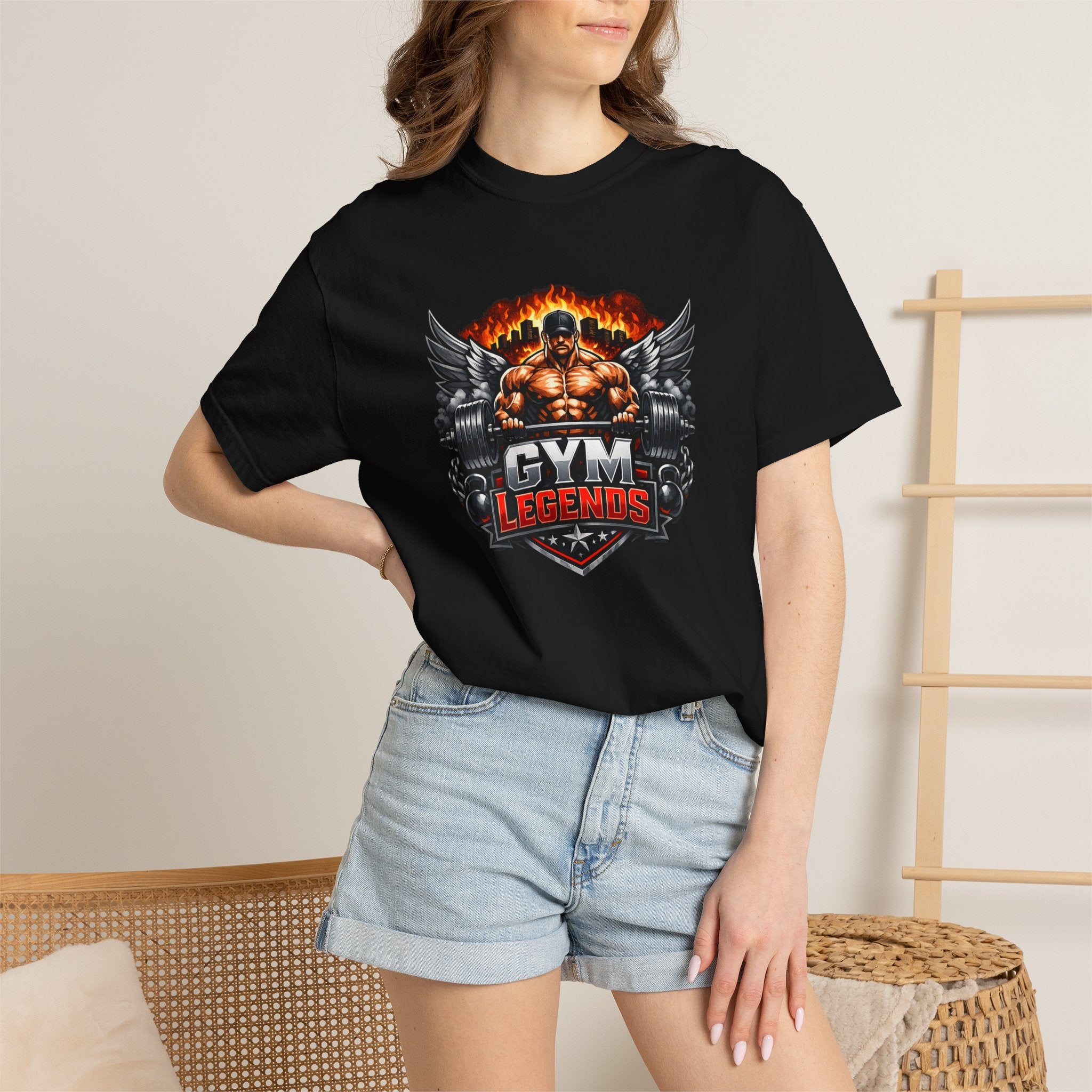 Gym Legends T-Shirt — Muscular Bodybuilder Graphic Tee