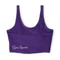 Gym Legends Purple Sports Bra — Stylish Workout Crop Top
