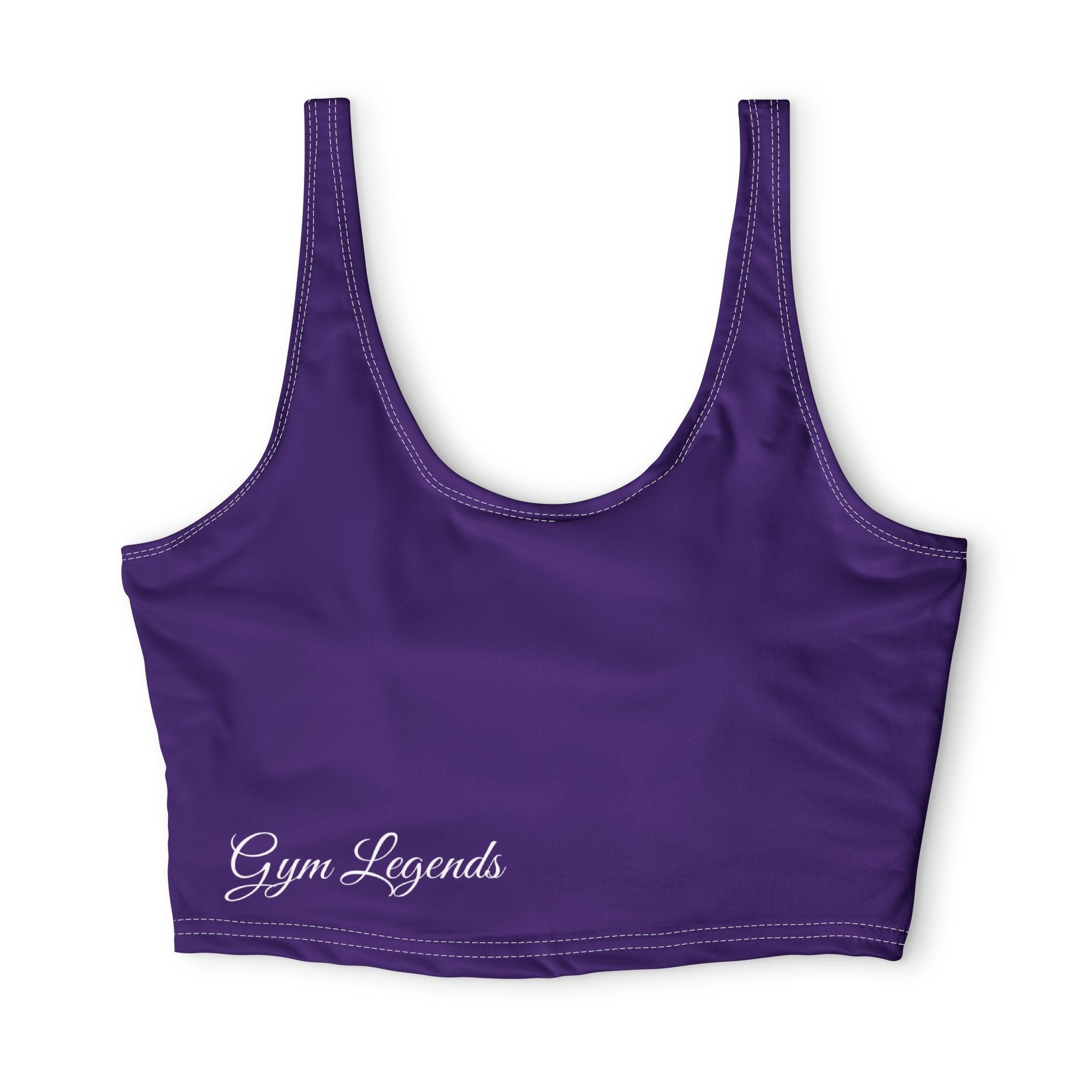 Gym Legends Purple Sports Bra — Stylish Workout Crop Top
