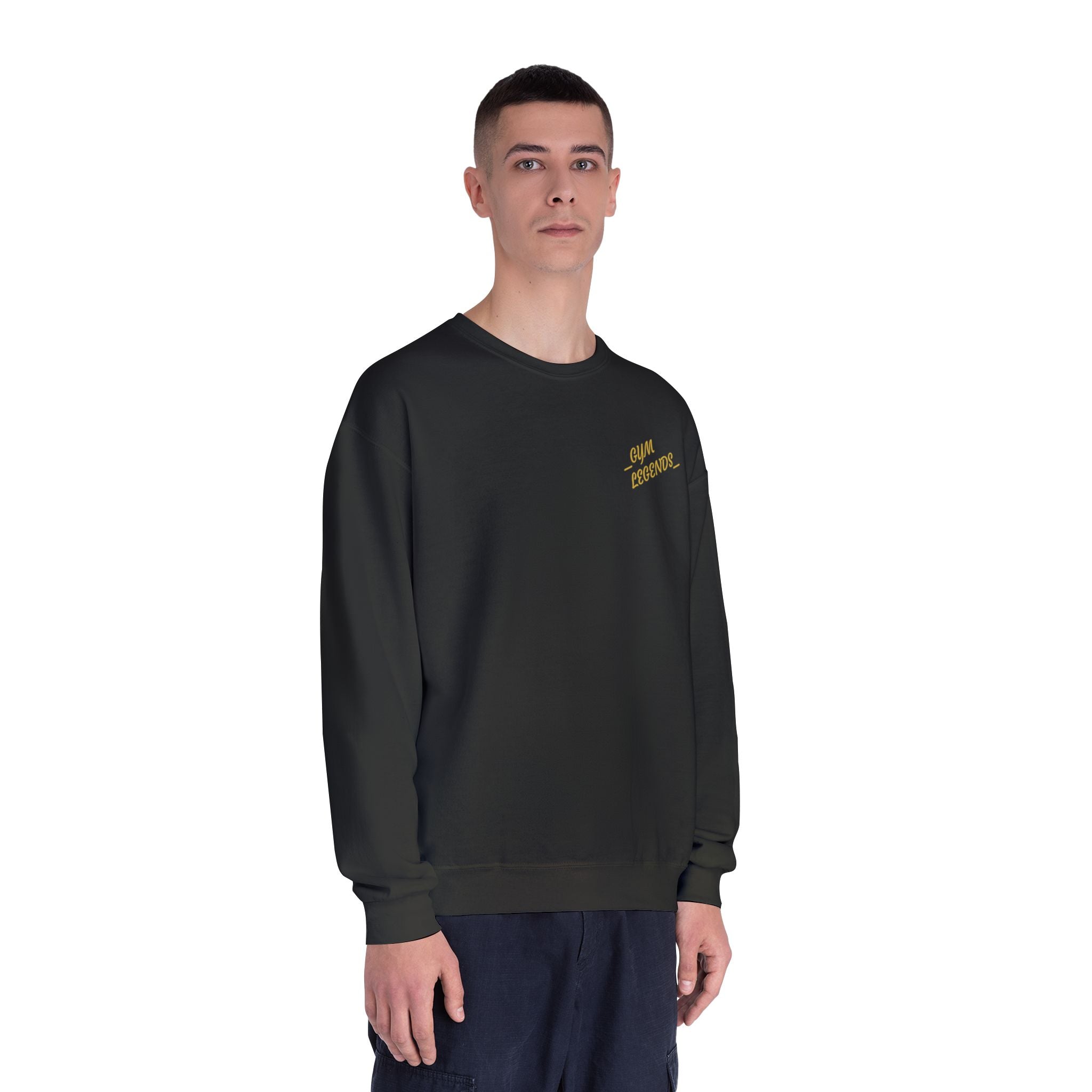 Gym Legends Crewneck Sweatshirt — "Gym, Legends" Motivational Fitness Pullover