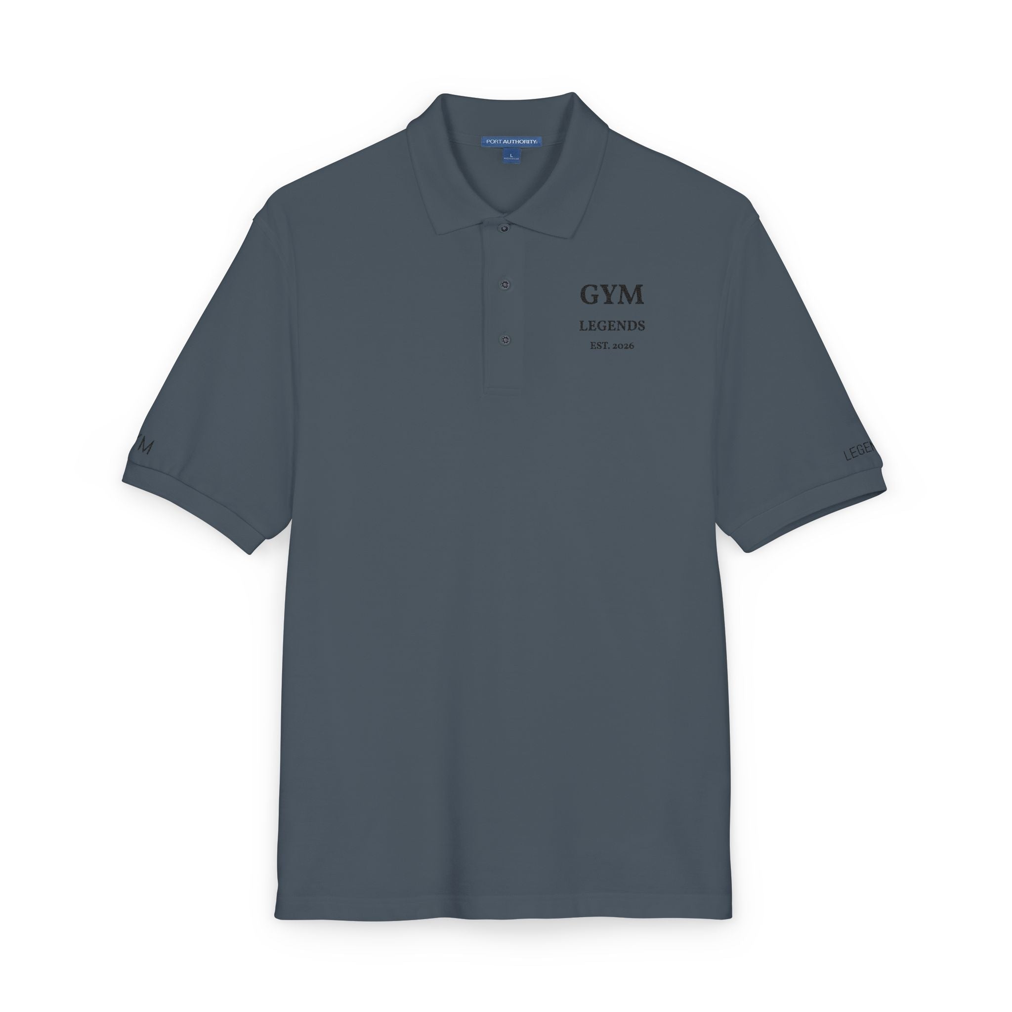 Embroidered 'GYM Legends' Polo Shirt — Classic Athletic Workwear