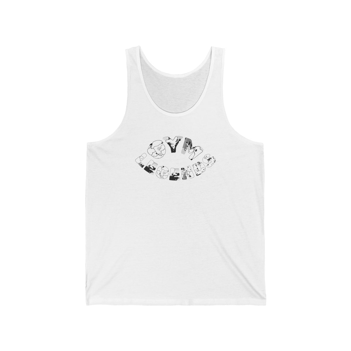 Monochrome Floral Lips Tank Top — Graphic Lip Print Women’s Tank