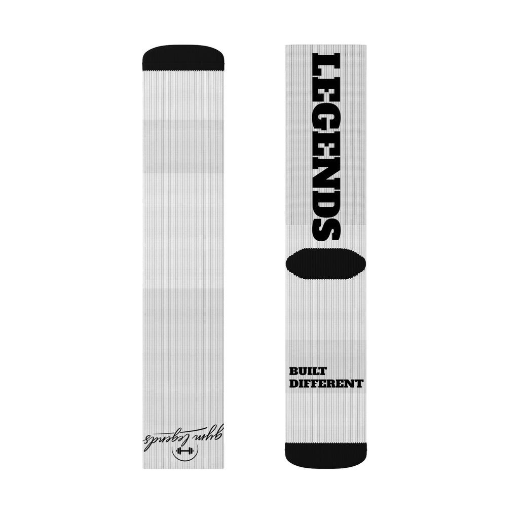 Gym Legends Sublimation Socks — 'GYM' & 'LEGENDS' Athletic Crew Socks