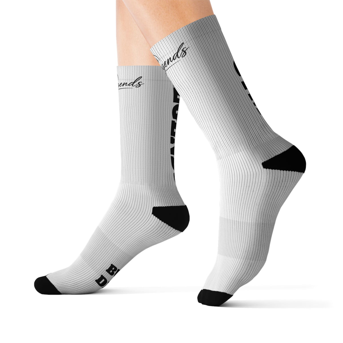 Gym Legends Sublimation Socks — 'GYM' & 'LEGENDS' Athletic Crew Socks