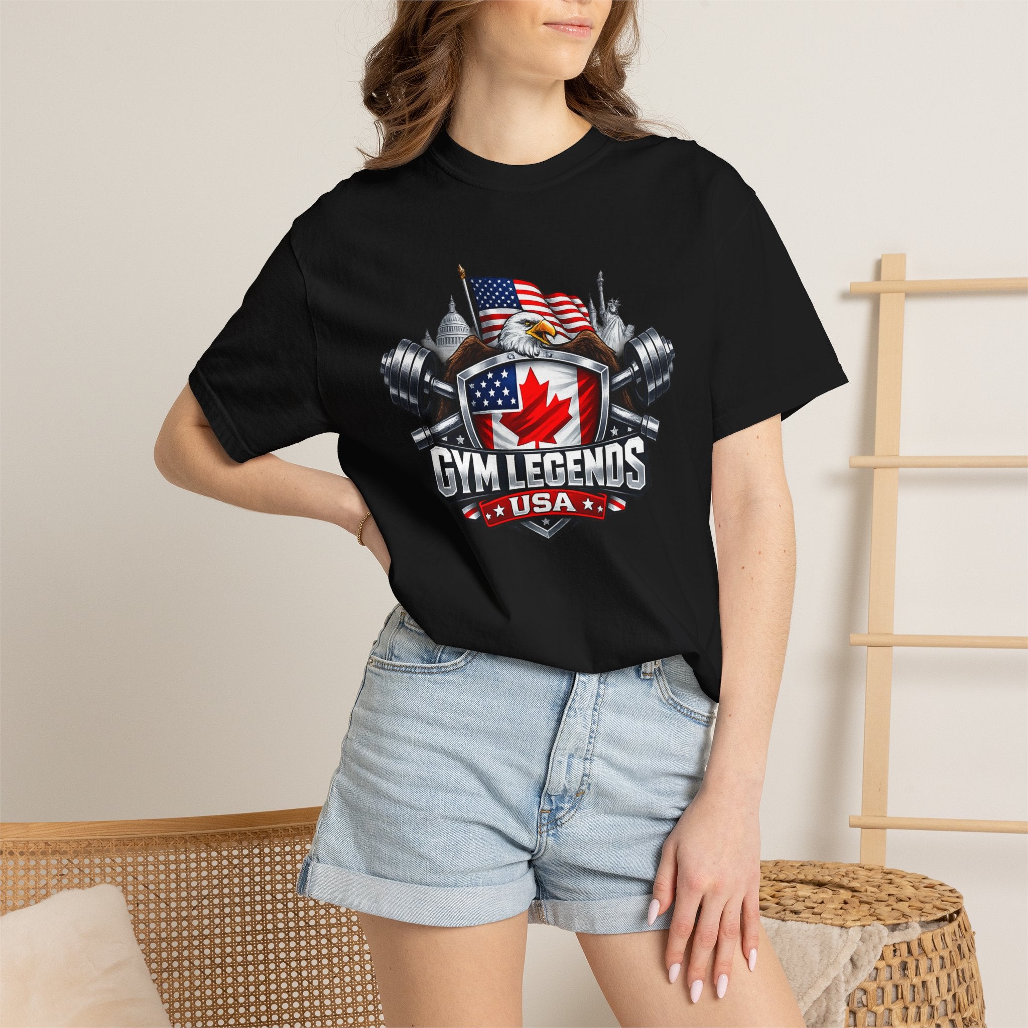 Gym Legends USA T-Shirt — Patriotic Weightlifting Tee