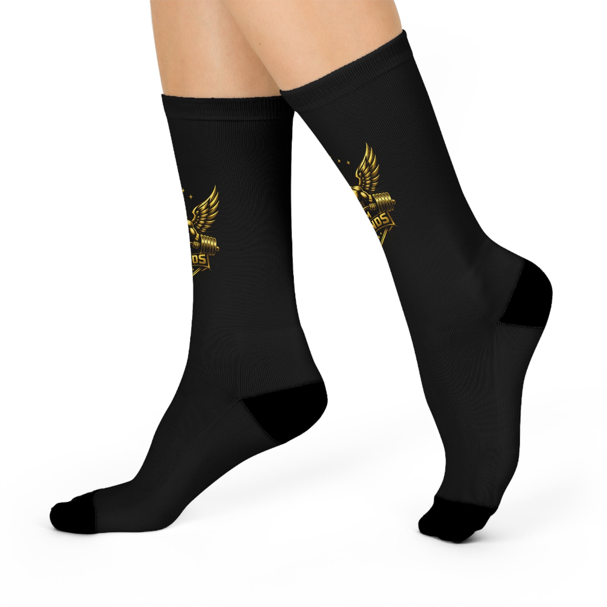 Gym Legends Gold Crest Cushioned Crew Socks