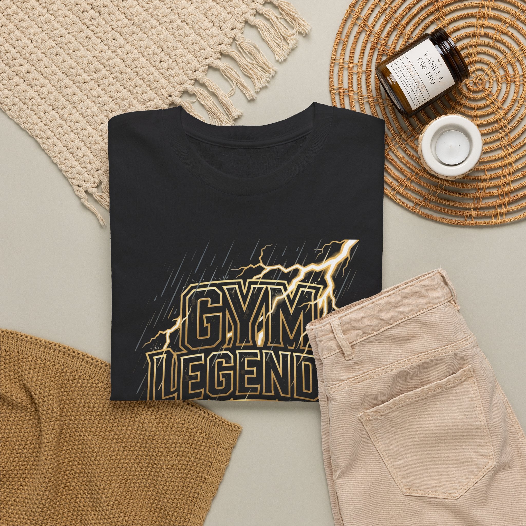 Gym Legends T‑Shirt — Retro Flame Athletic Tee