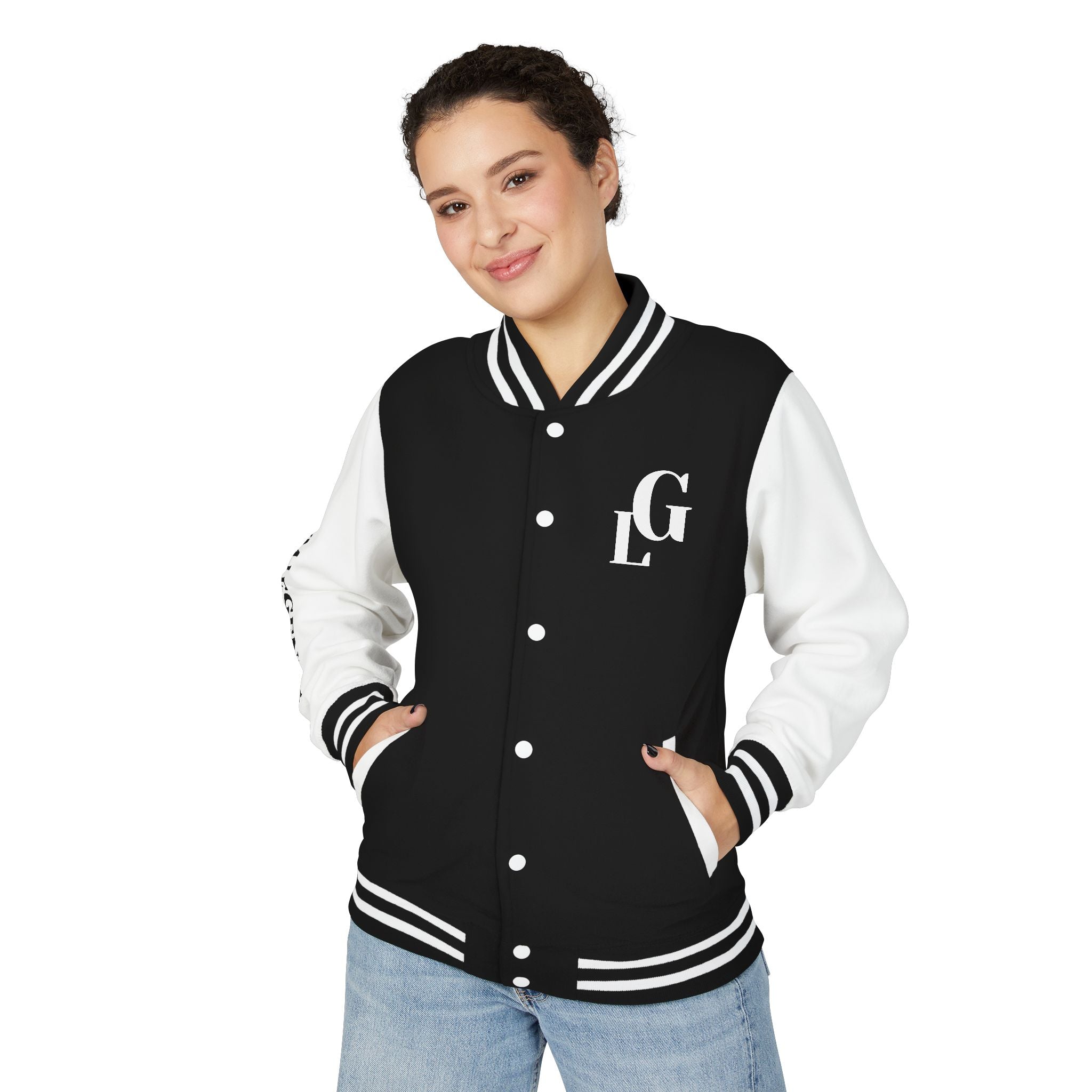 Letterman Jacket — Red & White "LG" Varsity Jacket with 'GVM LEGENDS' Sleeve