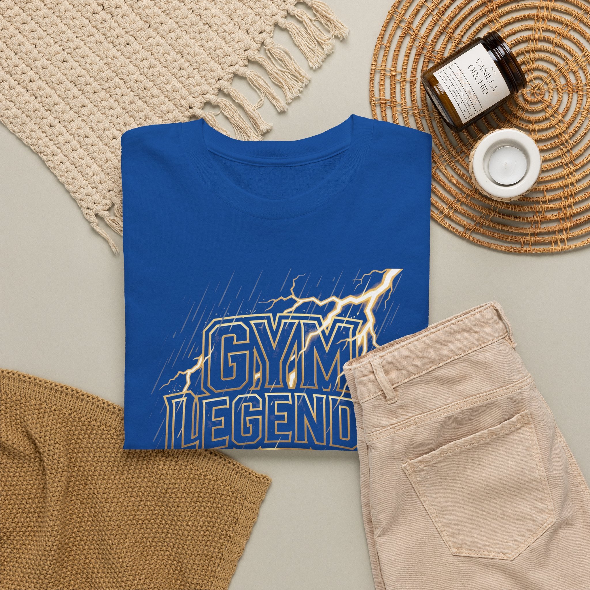 Gym Legends T‑Shirt — Retro Flame Athletic Tee
