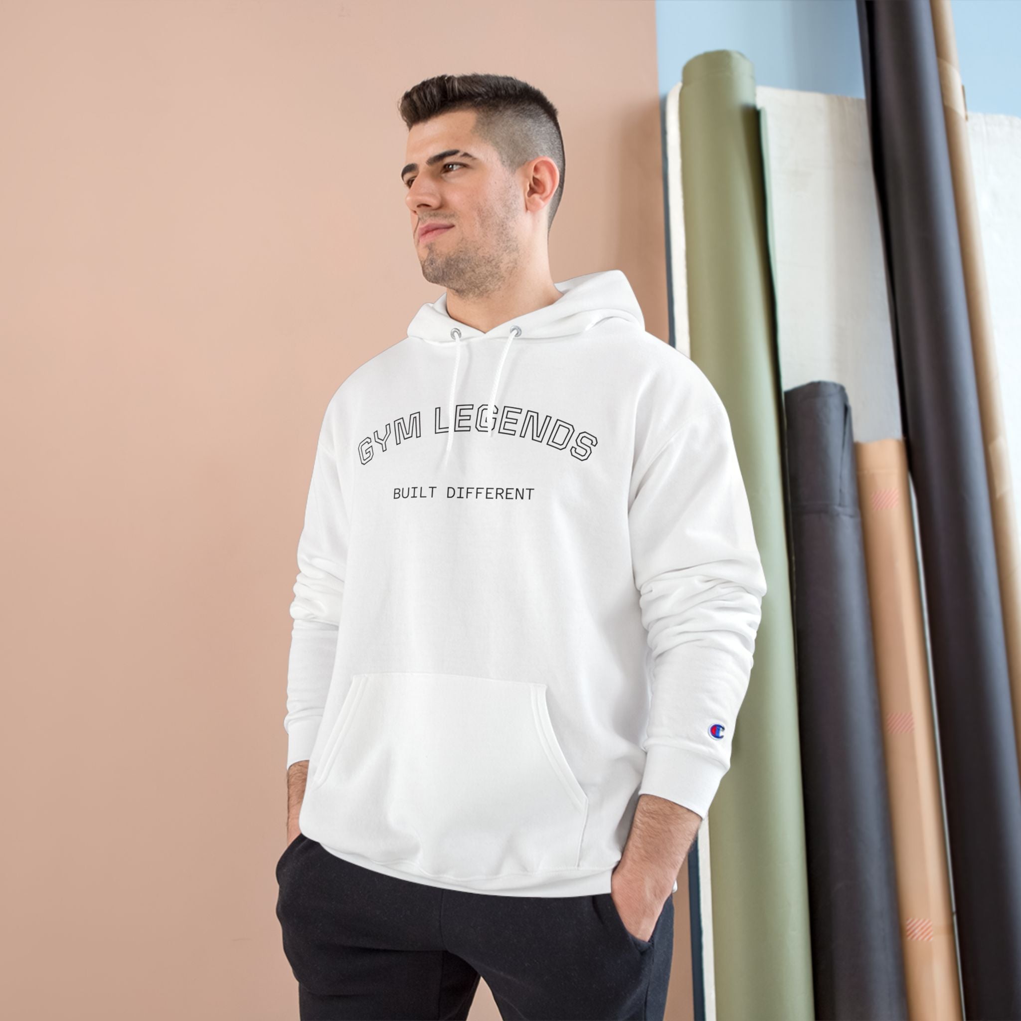 Gym Legends Hoodie — "Built Different" Athletic Pullover