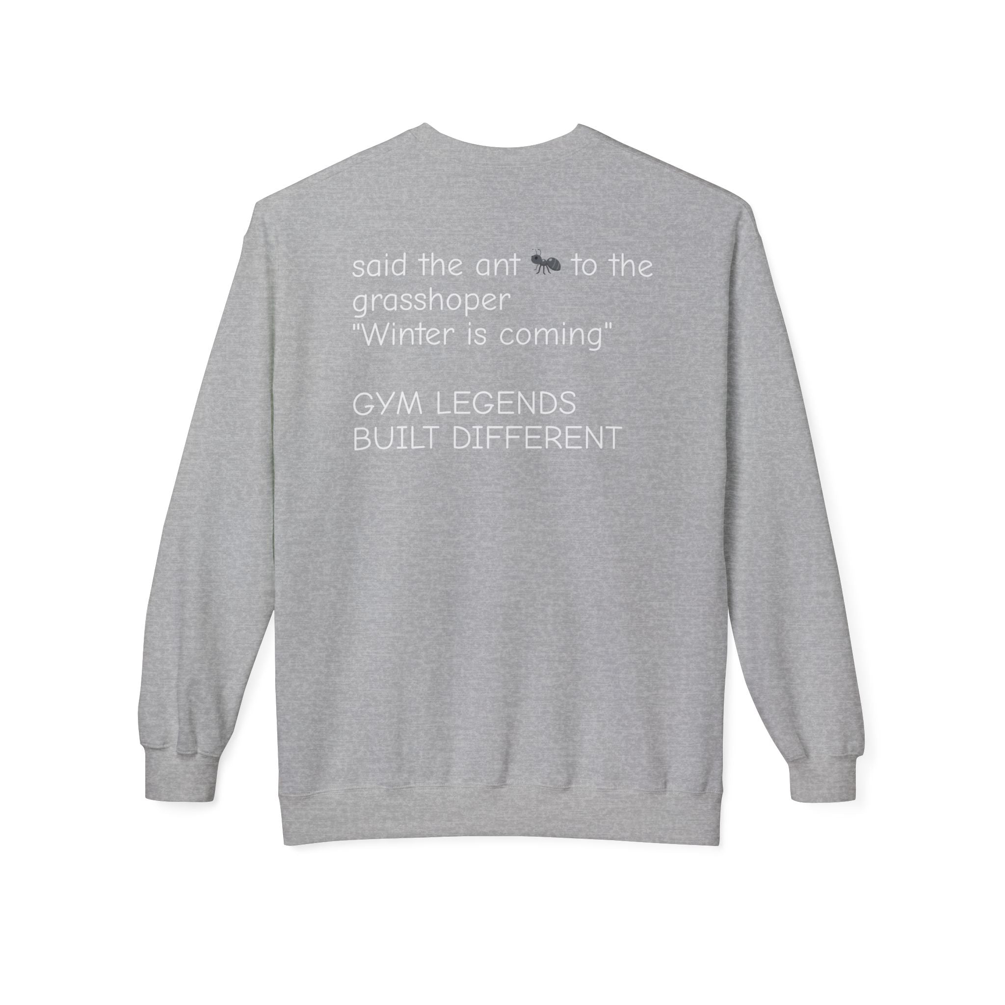Gym Legends Crewneck Sweatshirt — "Gym Legends Built Different" Athletic Motivational Pullover