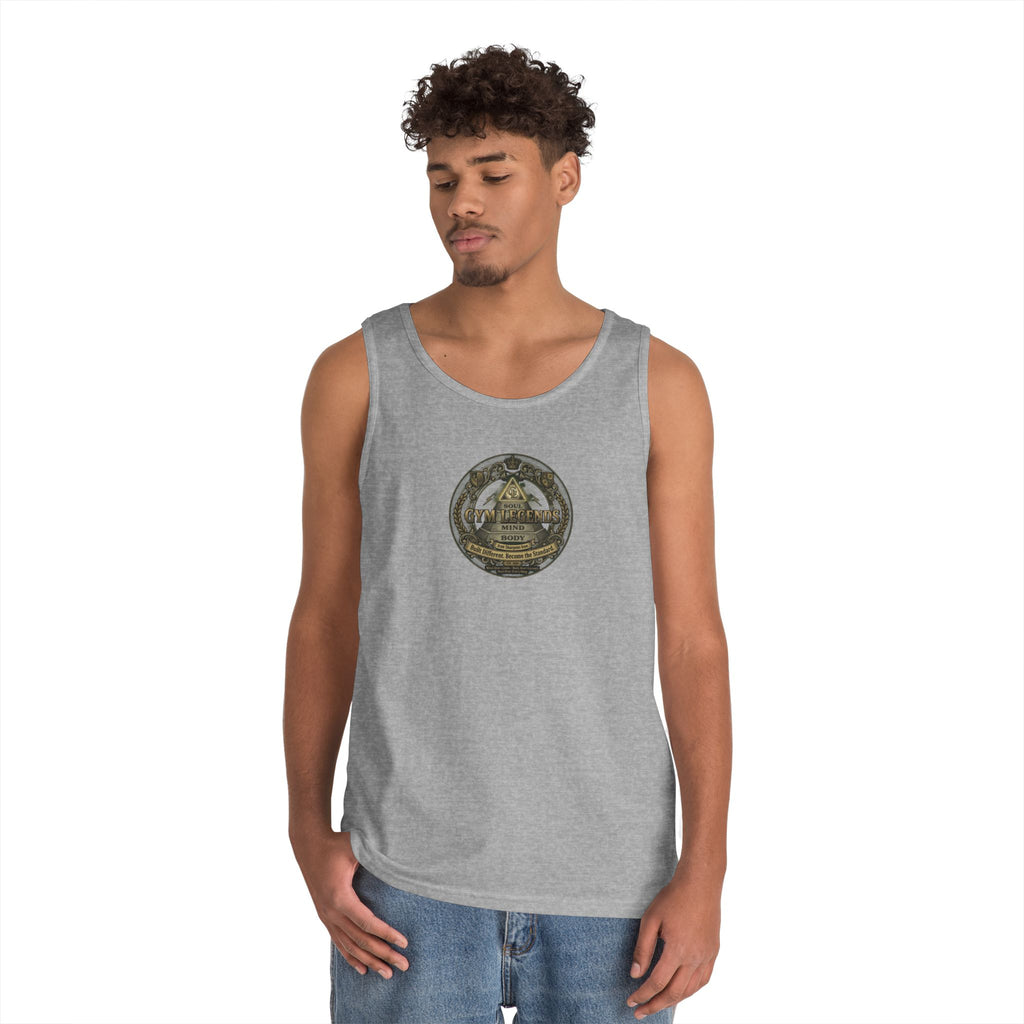 Vertical Script Tank Top — Minimalist 'Gym Legend' Fitness Tank