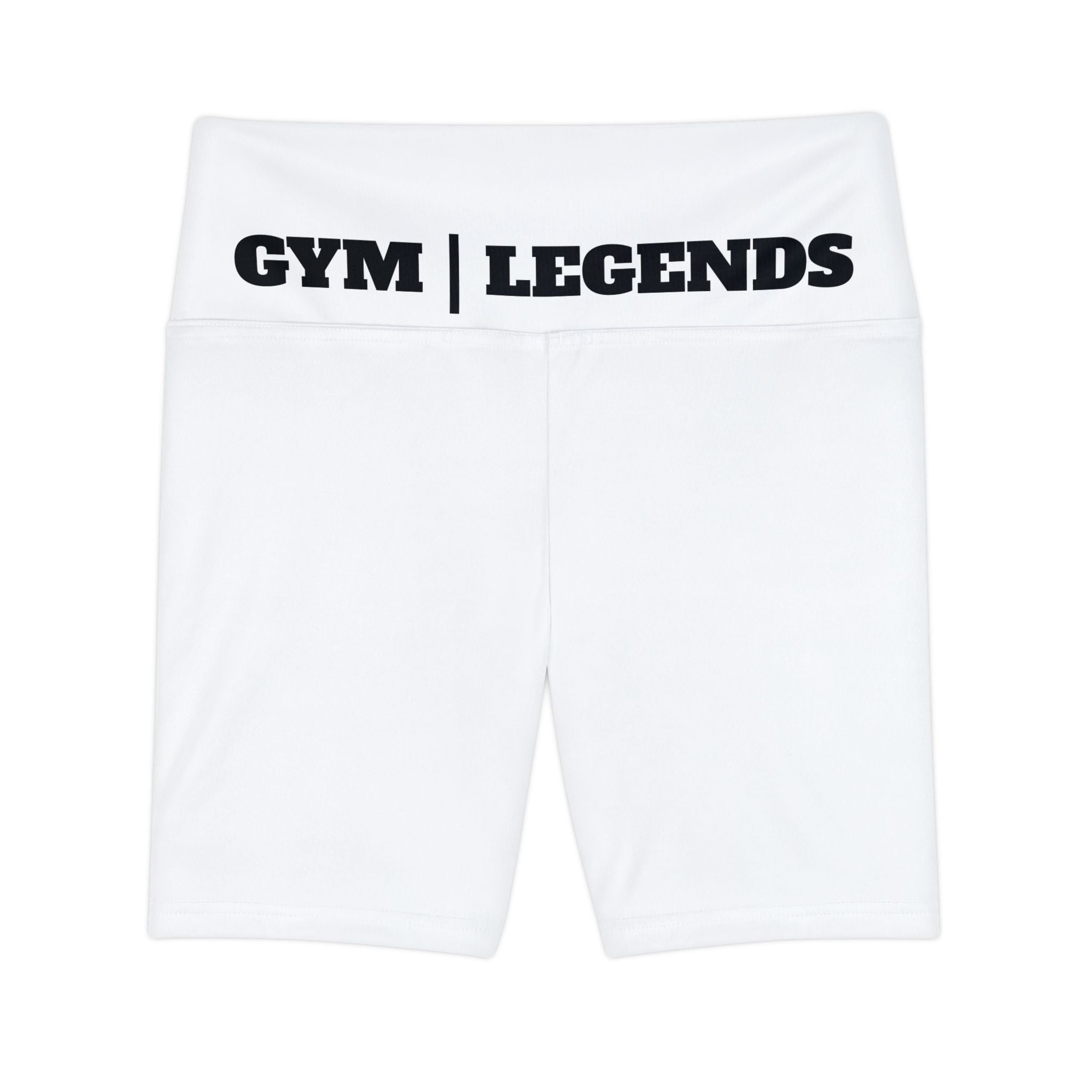 Gym Legends Women's Workout Shorts — High-Waist Biker Shorts with "GYM | LEGENDS" Waistband