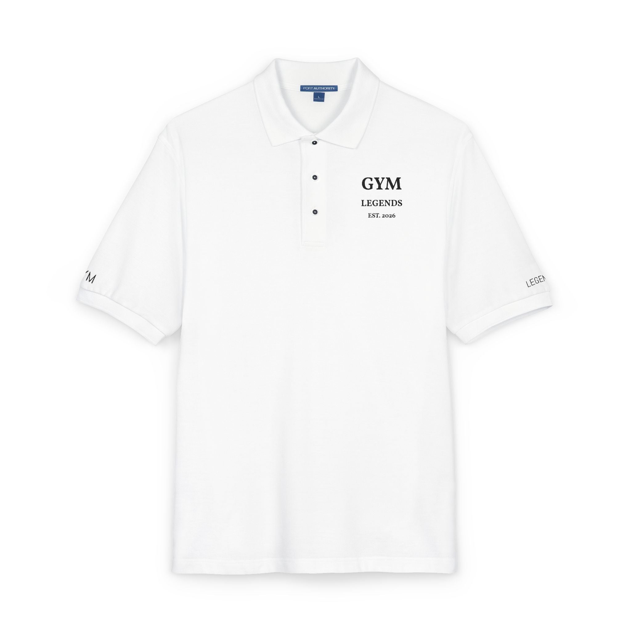 Embroidered 'GYM Legends' Polo Shirt — Classic Athletic Workwear