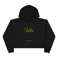 Vibe Cropped Hoodie — Minimal Gold Script Women's Crop Hoodie