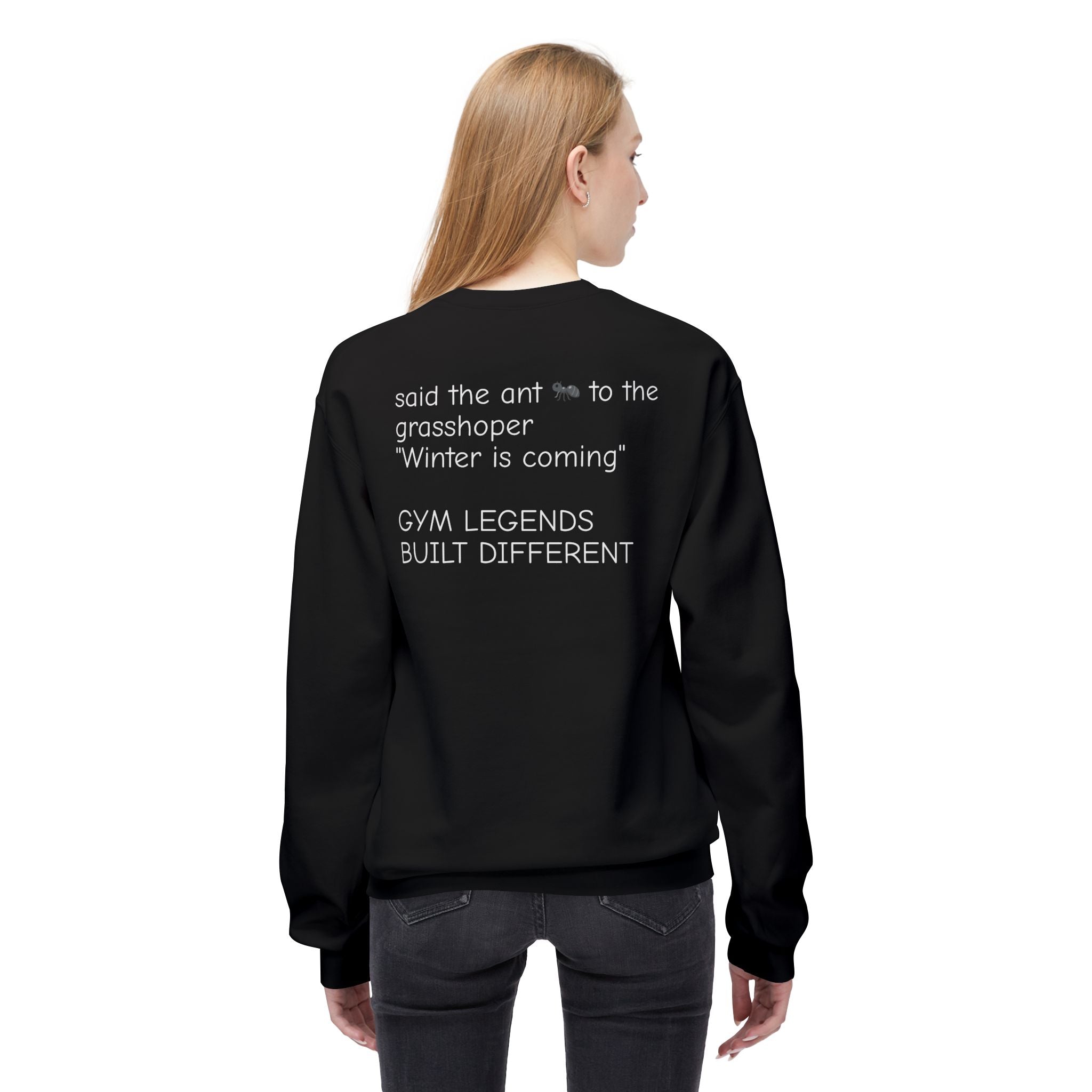 Gym Legends Crewneck Sweatshirt — "Gym Legends Built Different" Athletic Motivational Pullover