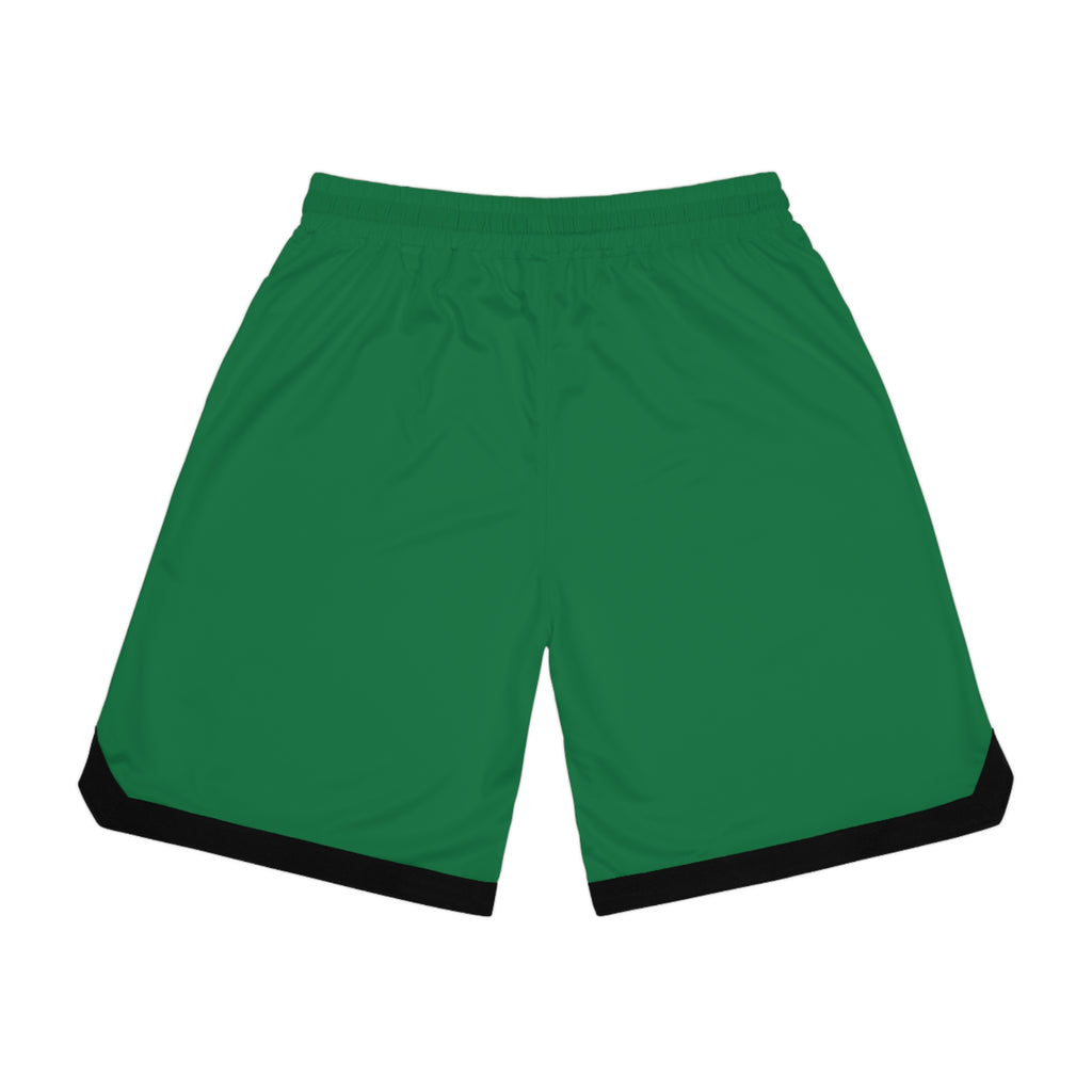 Gym Legends Basketball Shorts — Green Ribbed Athletic Shorts