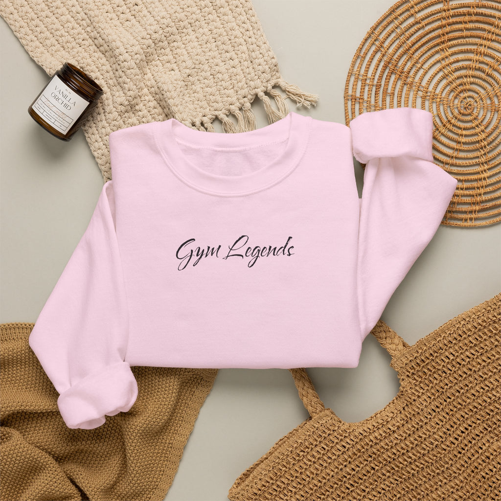 Gym Legend Crewneck Sweatshirt — Minimal Script Fitness Pullover