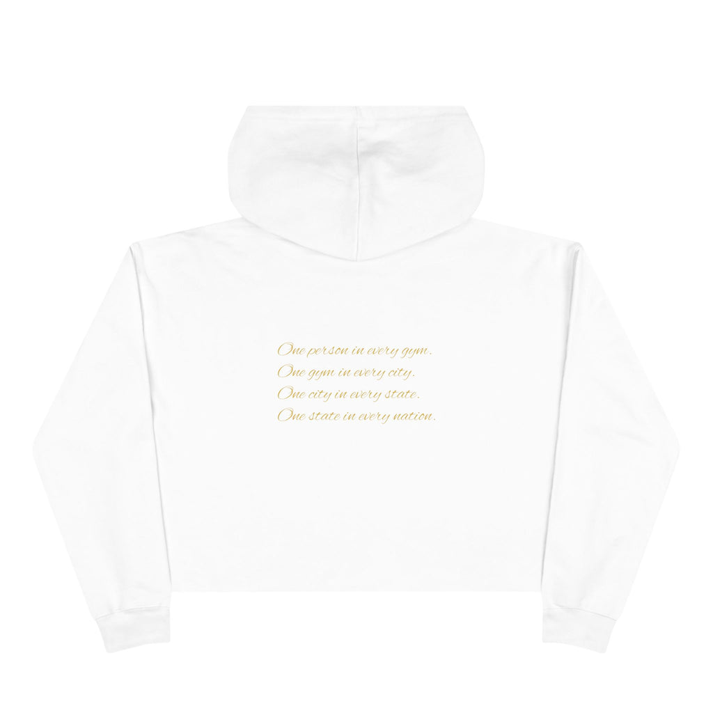 Vibe Cropped Hoodie — Minimal Gold Script Women's Crop Hoodie